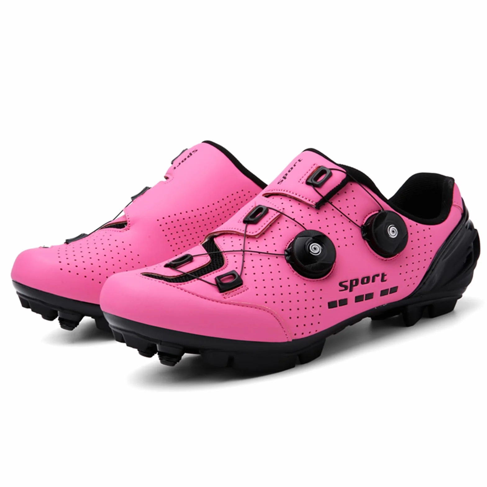NGARY Zapatilla de Ciclismo MTB Mujer, Zapatos Bicicleta Montaña Compatibles con SPD Pedales de 2 Tornillos con Calas Zapatos De Senderismo para Mujer Exterior