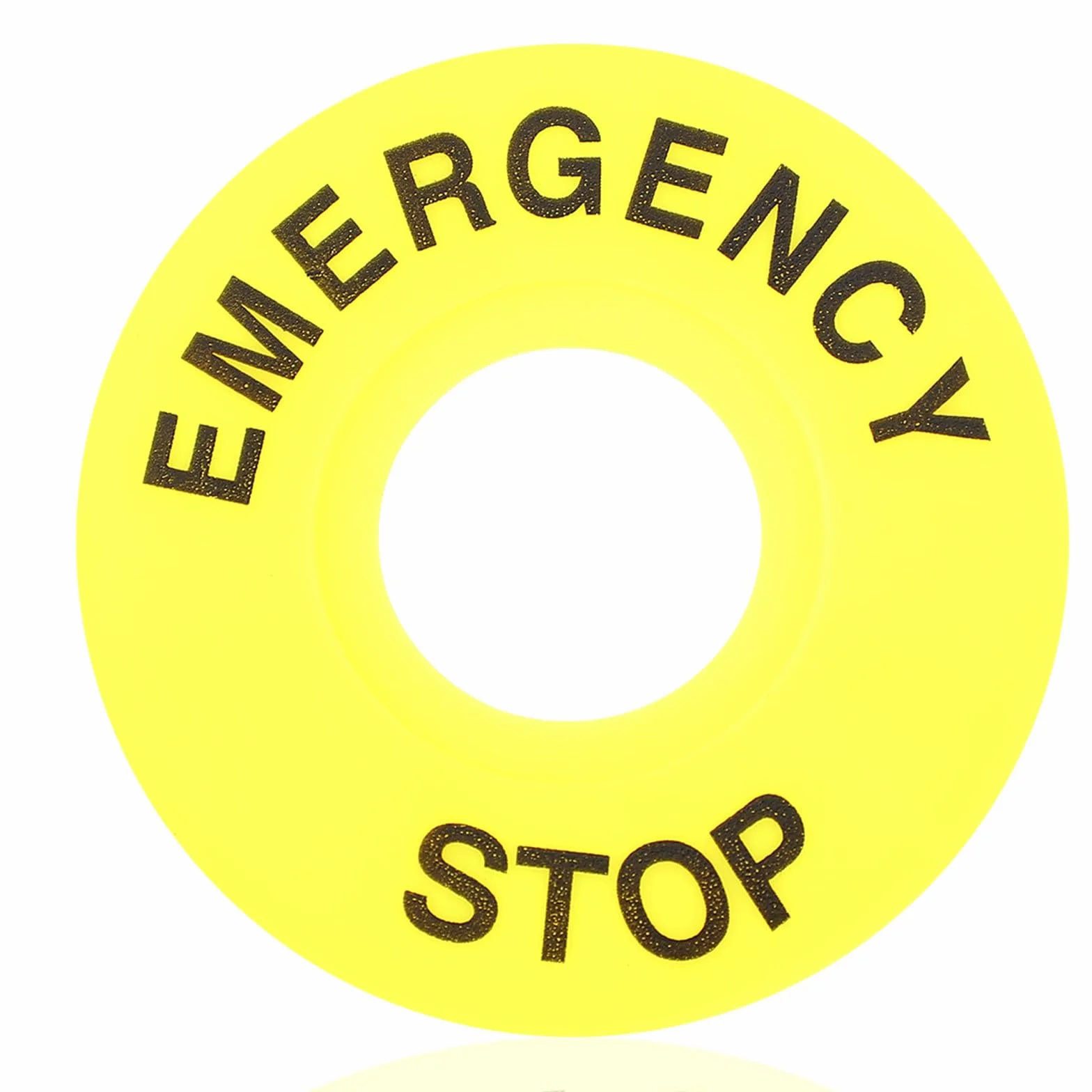 Operitacx Anillo Color Llamativo Redondo Amarillo de Empuje de Emergencia 10 Piezas PVC