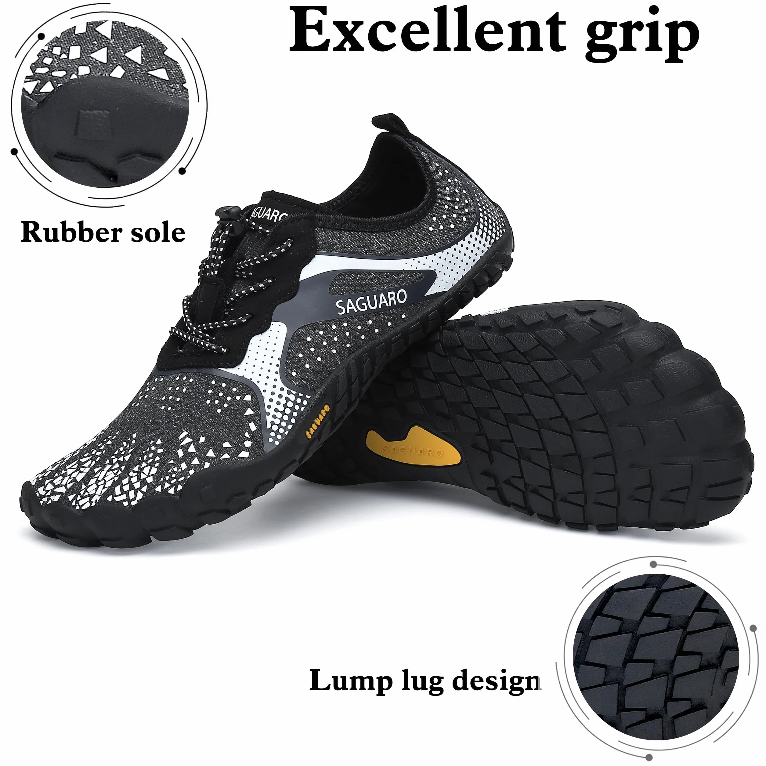 SAGUARO Zapatillas Barefoot Mujer Hombre Calzado Minimalistas Transpirable Zapatos de Trail Running para Fitness Trekking Gr.35-48