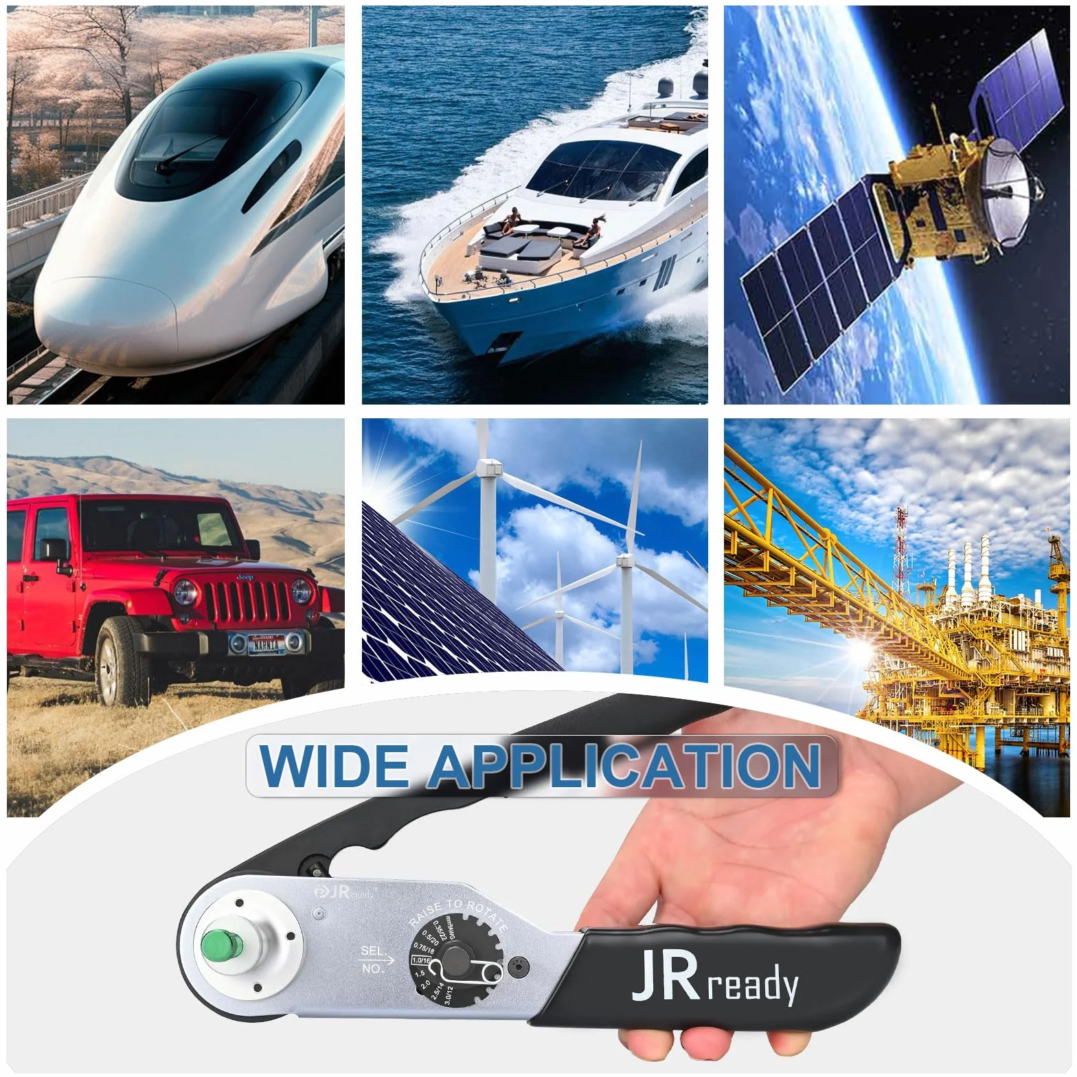 JRready JRD-HDT-48 Herramienta de Crimpado Deutsch para Contactos Sólidos 12-22AWG