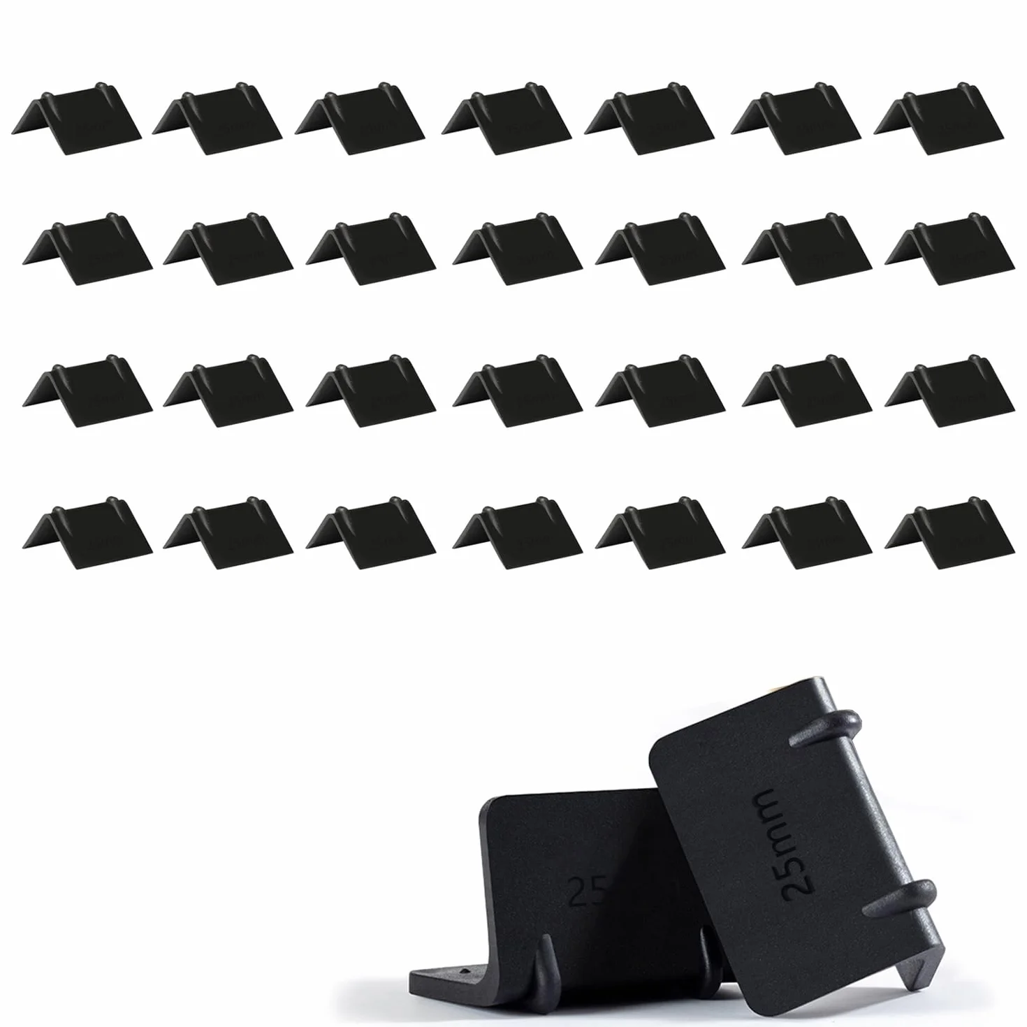 Protectores de Bordes Embalaje 30 Piezas Plástico Ferroso 25 mm para Correas de Amarre