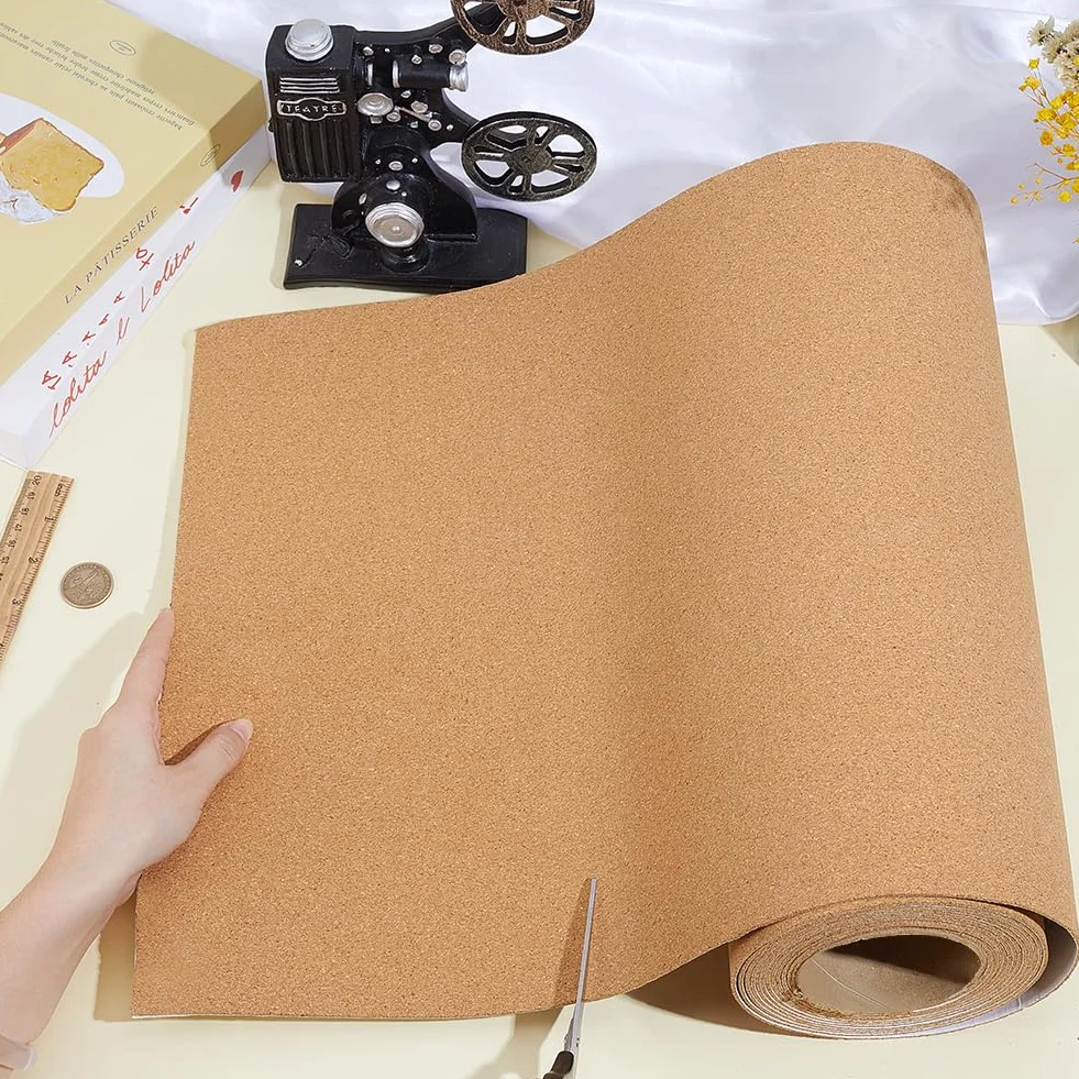 BENECREAT Rollo de Corcho Autoadhesivo 300x40cm 2.5mm Grosor para Manualidades Decoración de Paredes