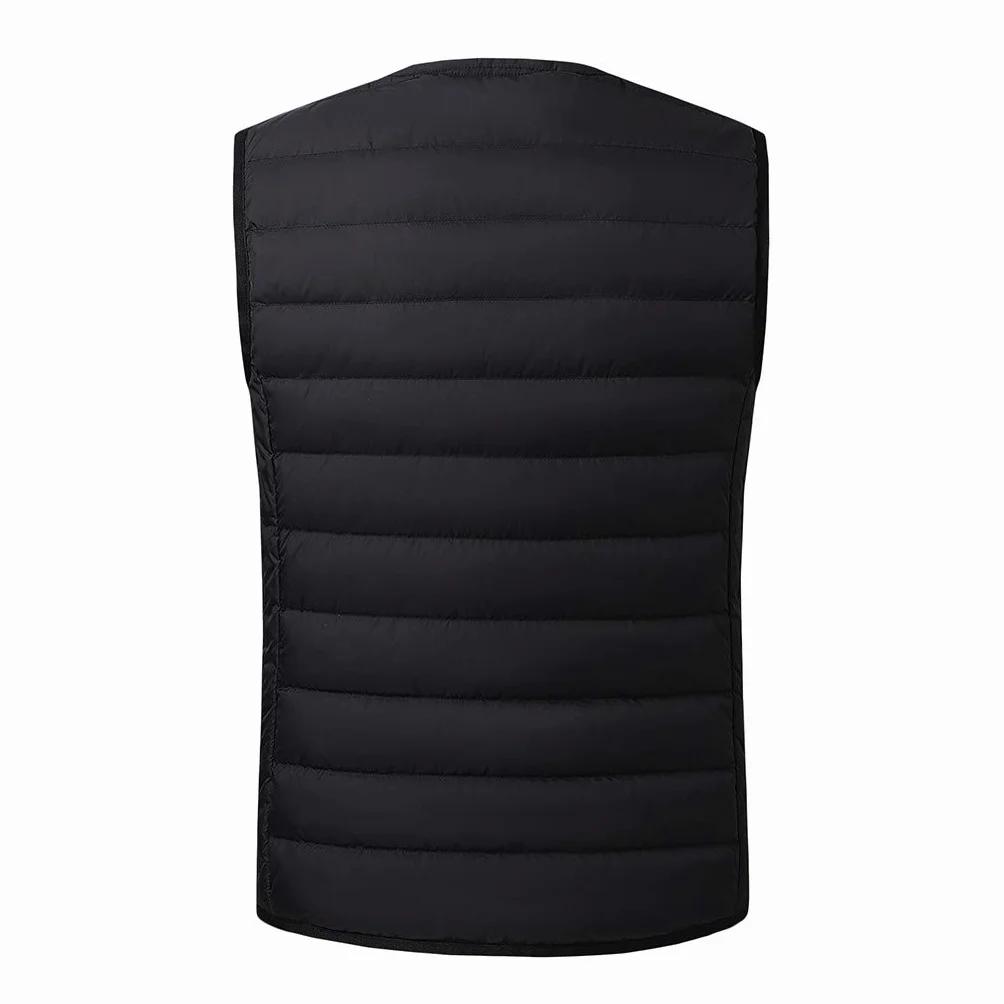 Chaleco calefactable unisex, chaqueta térmica, chaqueta calefactable con carga USB, chaqueta de plumón eléctrica con 8 zonas de calentamiento y 3 niveles de calor, chaqueta de invierno (sin batería