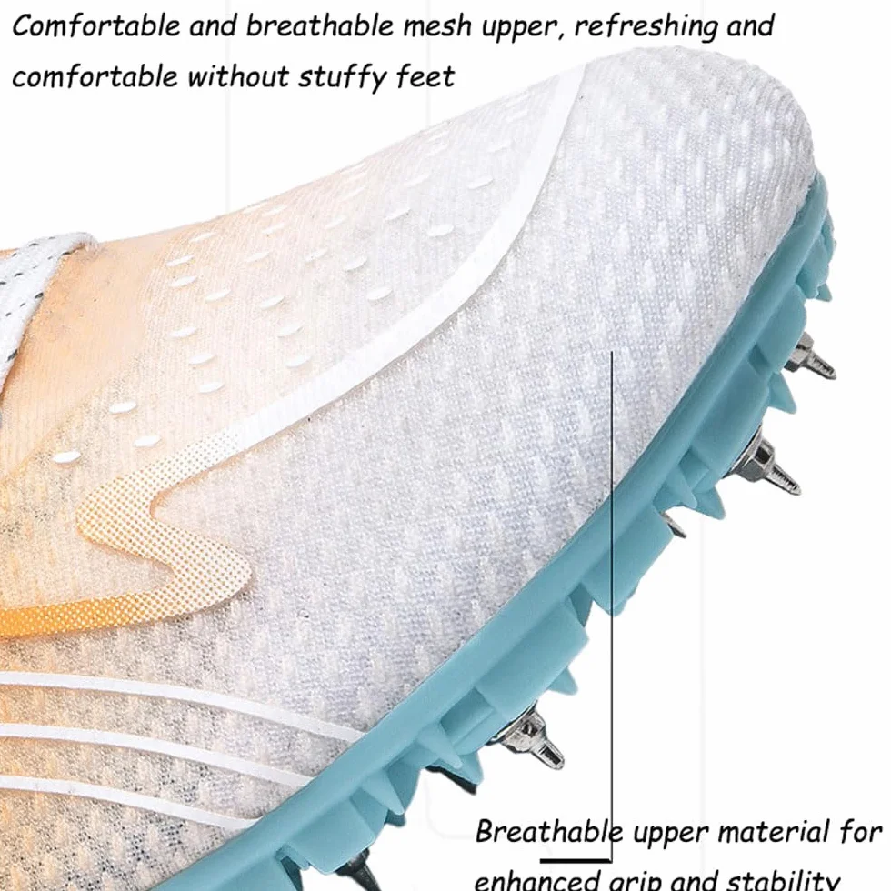 Zapatillas de atletismo con clavos Sprint, placa de carbono, 7 clavos, transpirables, antideslizantes, ligeras, 35-44 EU