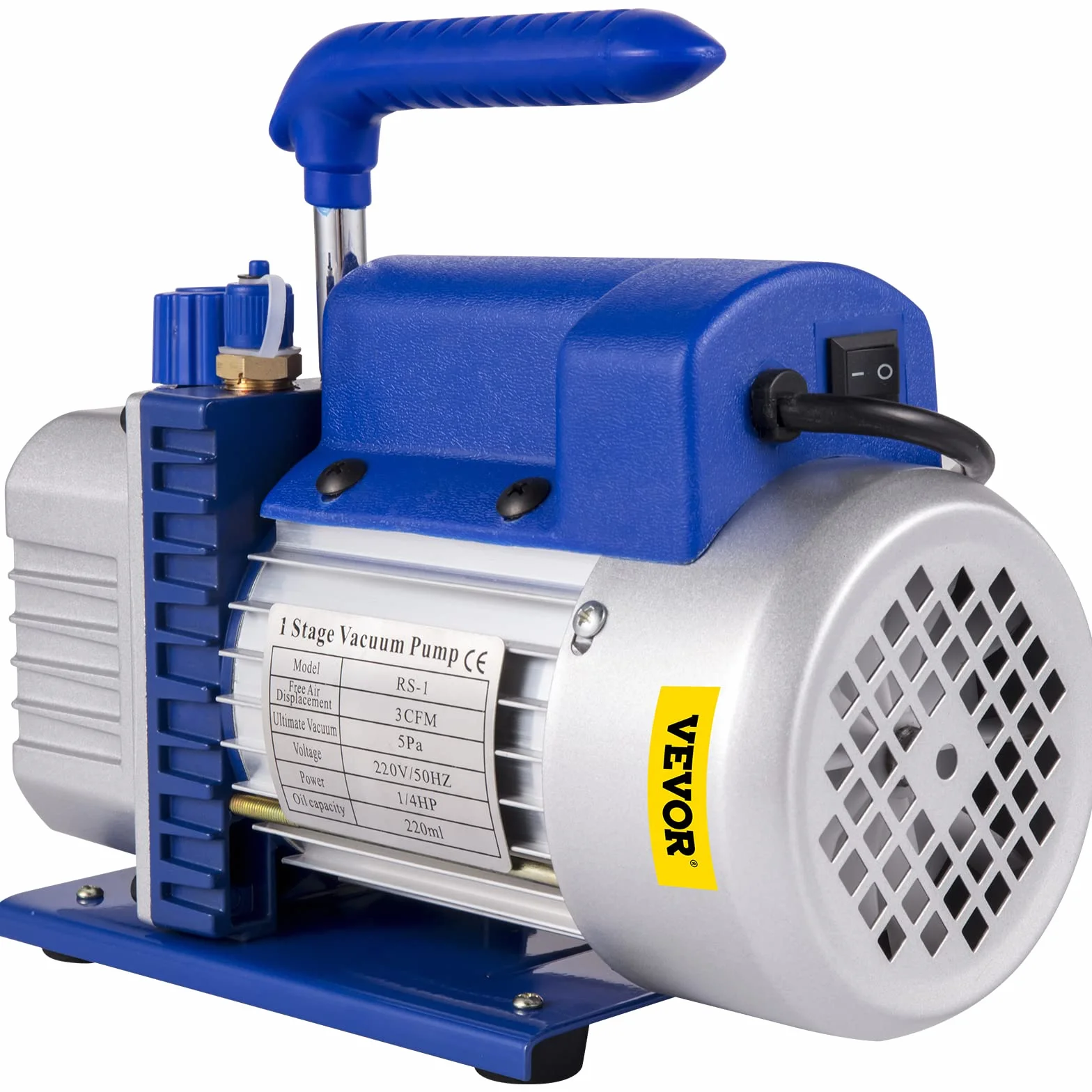 VEVOR 3 CFM 1/4HP HVAC Bomba de Vacio con Manómetros Diagnósticos