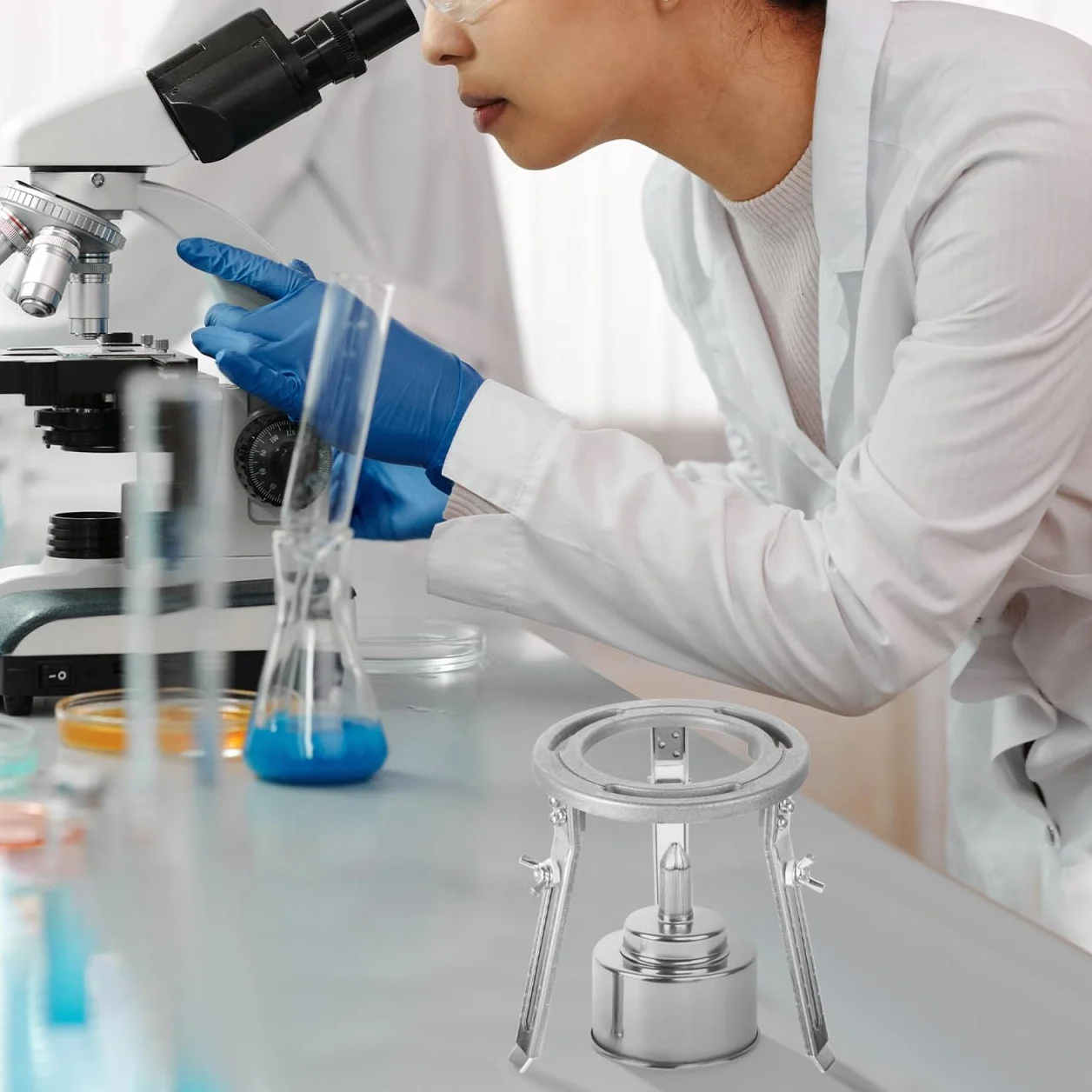 ABOOFAN Trípode De Laboratorio Ajustable Soporte Para Lámpara De Alcohol