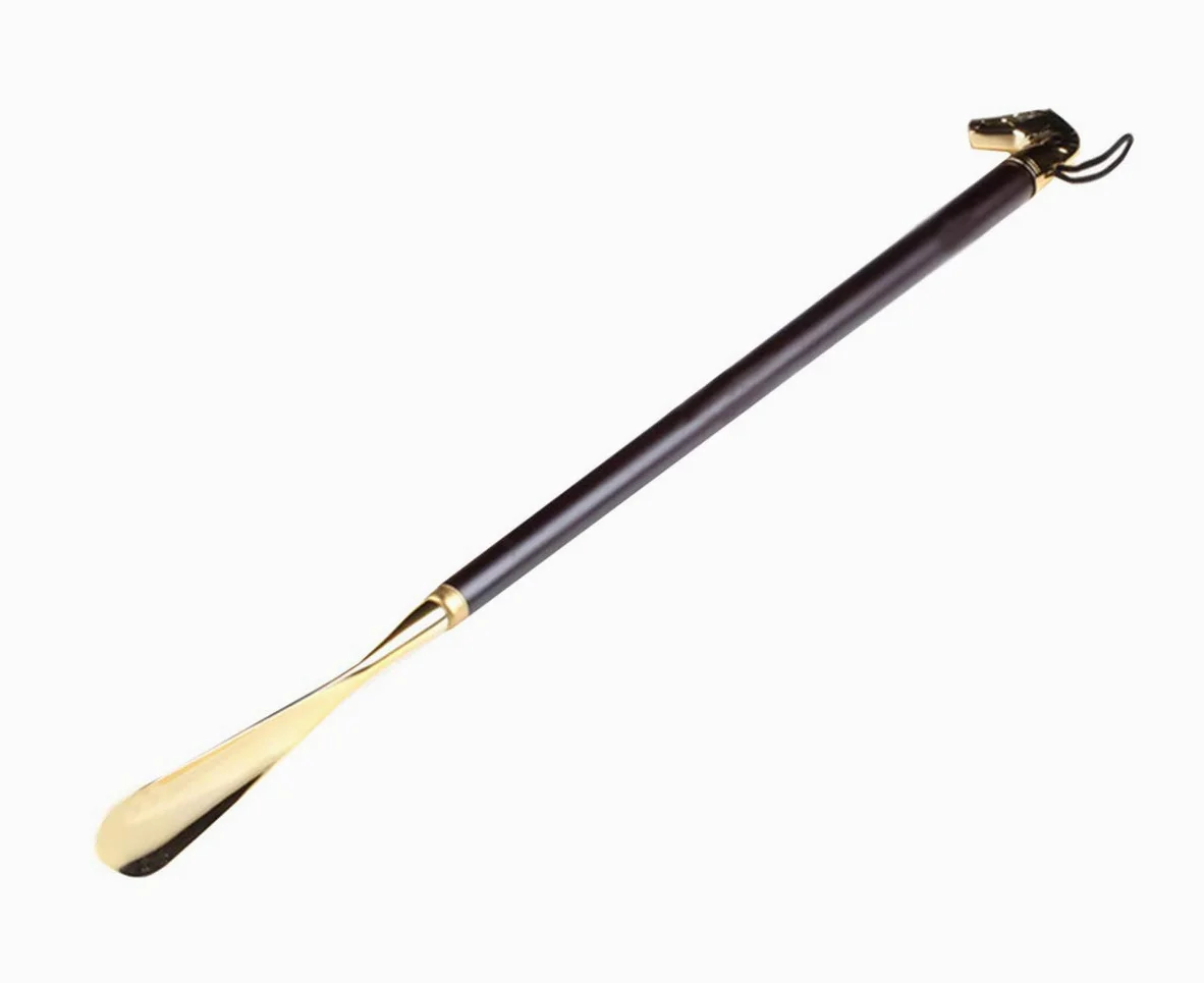 calzador, Calzador de alto grado, calzador mango largo metal y madera