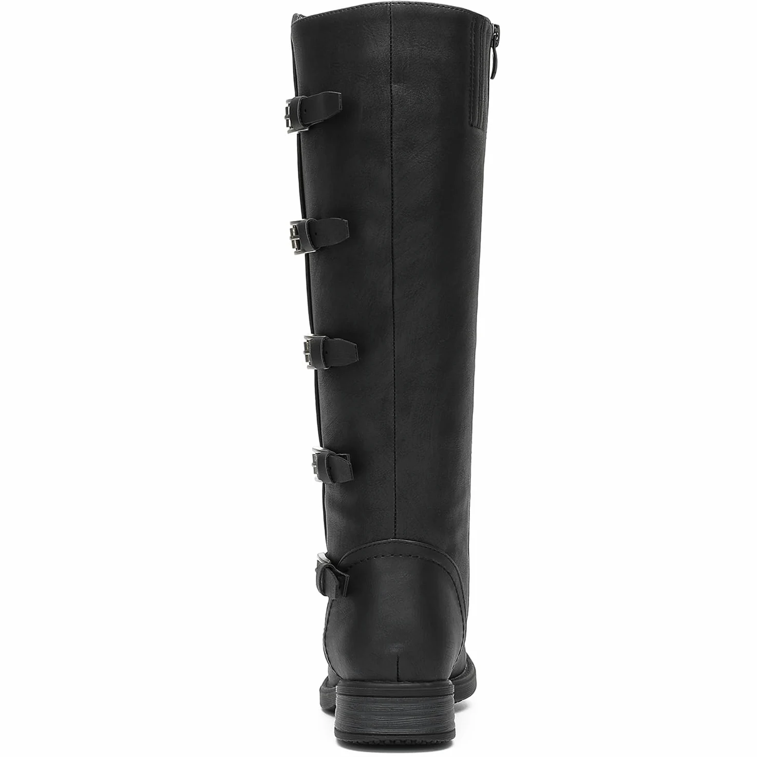 GLOBALWIN Botas de equitación hasta la rodilla para mujer, botas altas para montar a caballo con hebilla de metal, cremallera lateral, tacón grueso