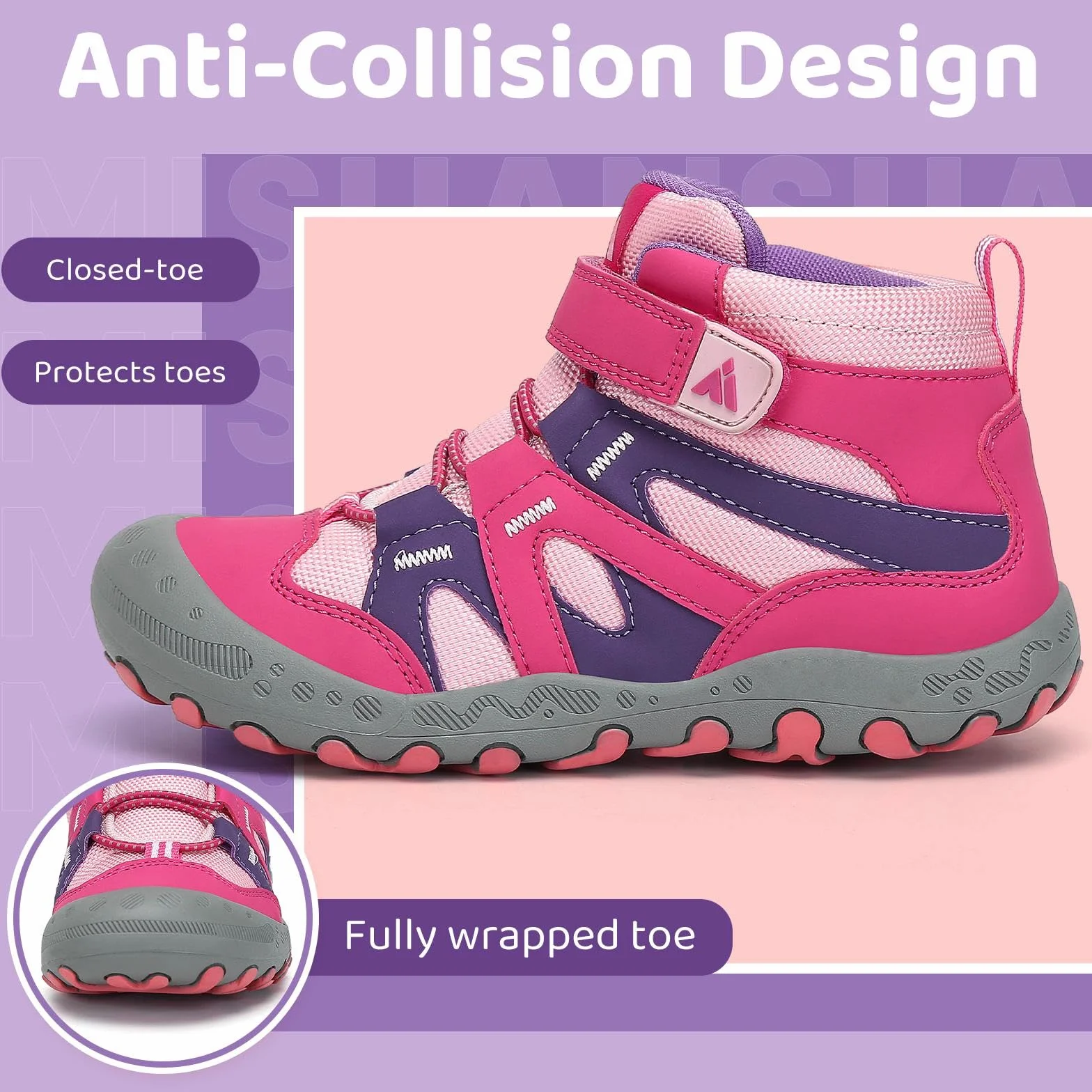 Mishansha Niña Zapatillas de Senderismo Niños Antideslizante Transpirables Botas Zapatos de Trekking Unisex Ligero Tallas 24-38 EU