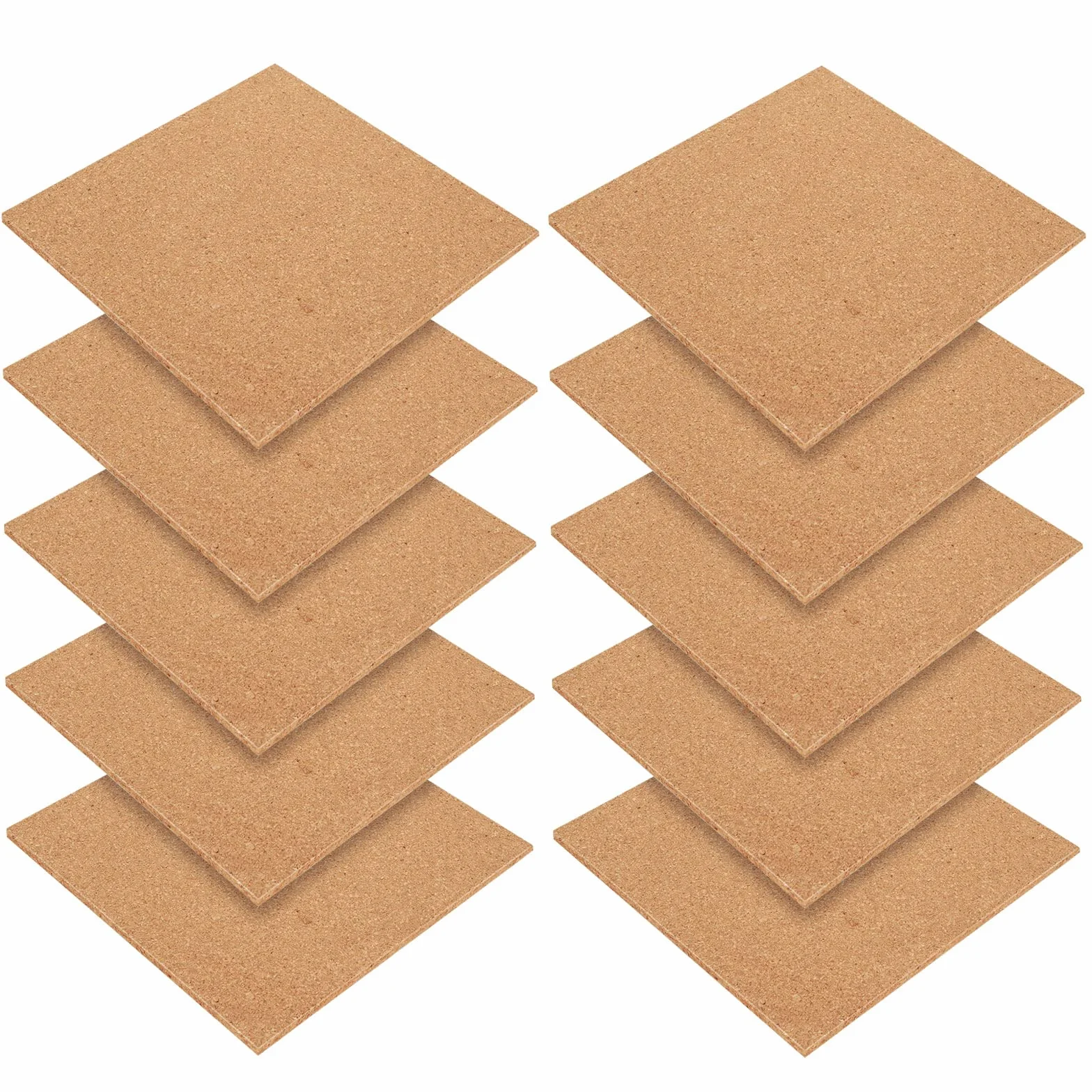 10 Corcho pared Autoadhesivo 21 x 21 x 0,6 cm para Decoración