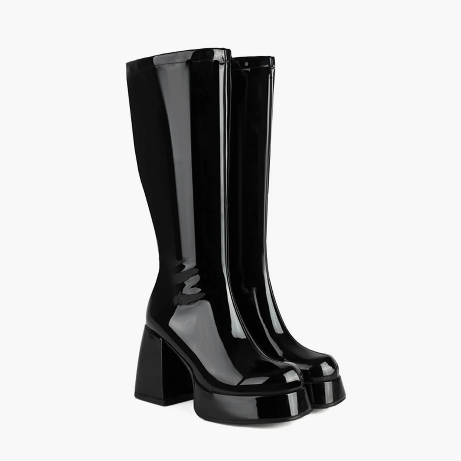 Botas altas de tacón para mujer, botas altas hasta la rodilla para mujer, informales, sin tacón, botas de mujer con tacón cálido, botas de montar para mujer, parte superior impermeable para
