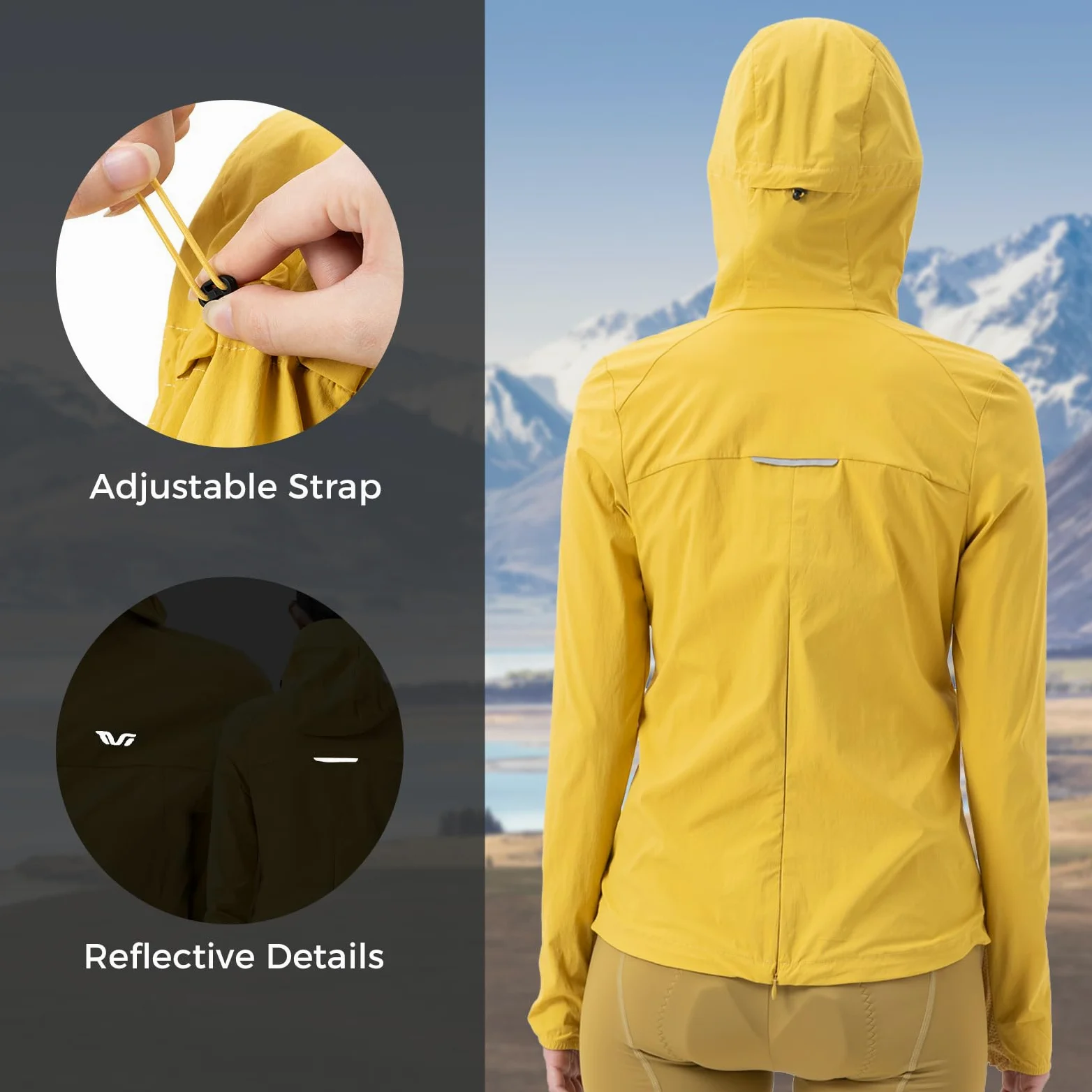 ROCKBROS Chaqueta de Ciclismo para Mujer Transpirable Protección UV, Chaqueta Cortavientos y de Secado Rápido para Senderismo Running y Actividades al Aire Libre