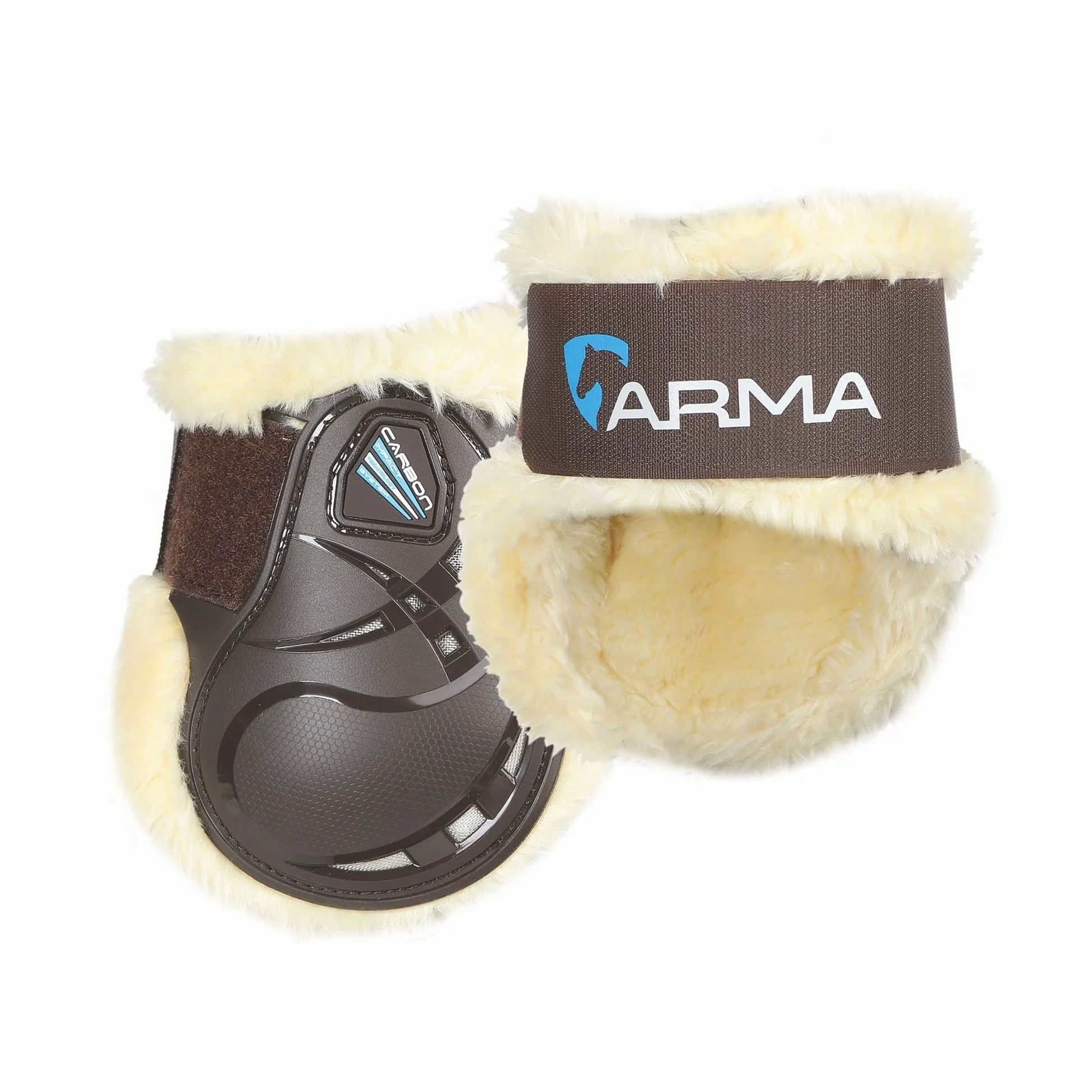 Shires Arma Carbon SupaFleece Fetlock Botas - Negro