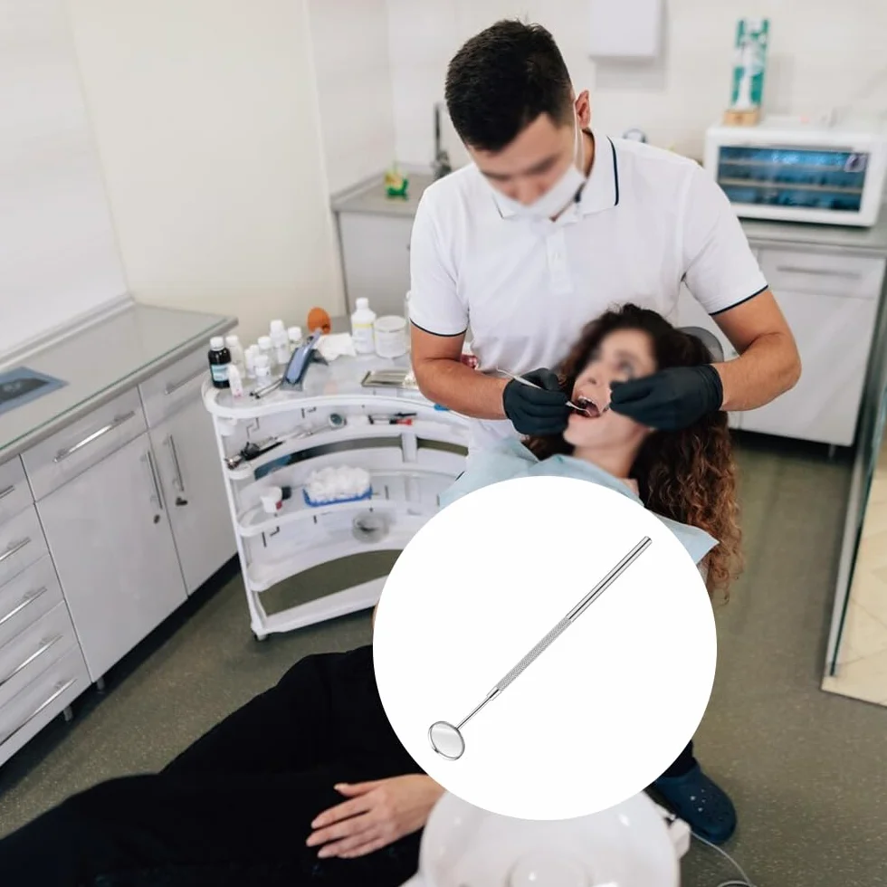 Espejos dentales de Acero Inoxidable, Espejo quirúrgico Profesional para Dentistas