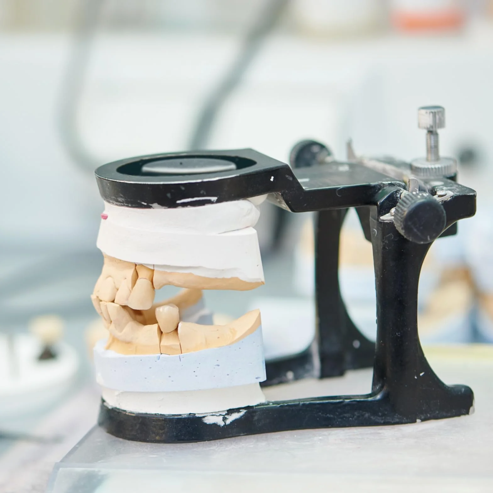 Articulador ajustable dental imán boca completa cobre