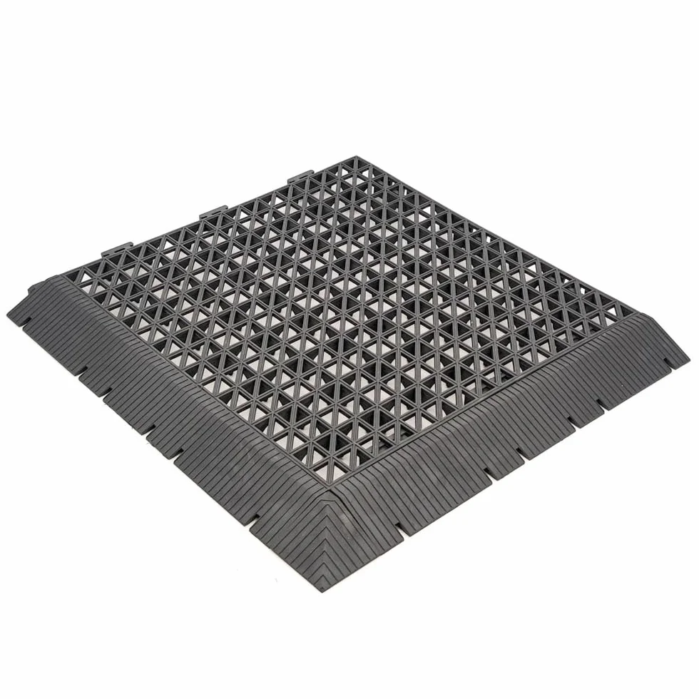 Kit 2 Rampas + Esquinera PVC Reforzado Gris Oscuro 33x5x2cm Accesorio Losetas Reforzadas