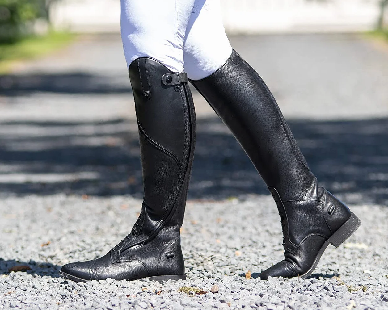QHP Bota de montar Tamar Adulto ancha 42 Negro