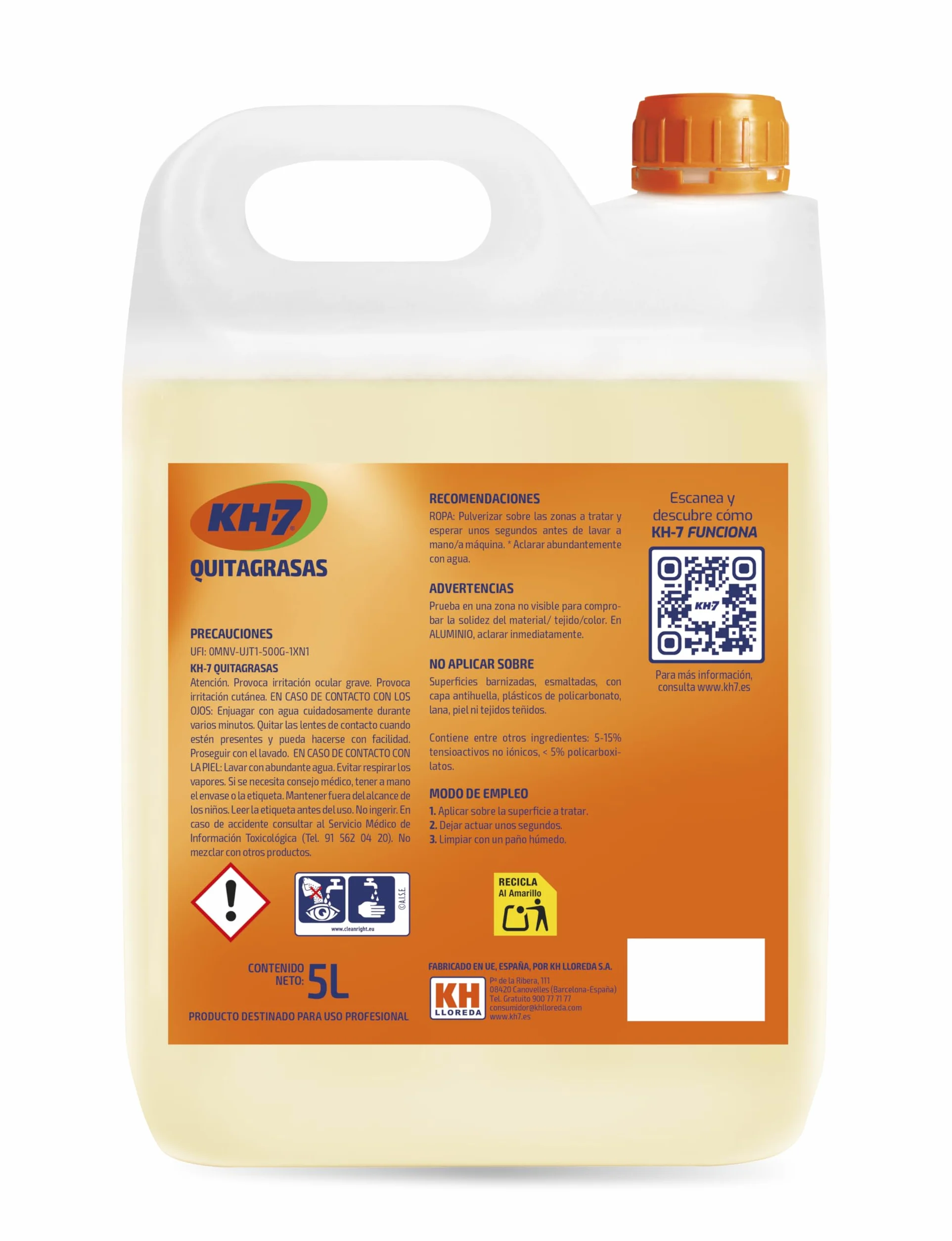KH7 Quitagrasas Desengrasante Profesional 5L