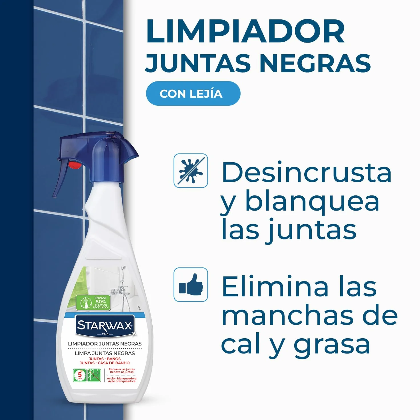 STARWAX Blanqueador para juntas y baño 500ml