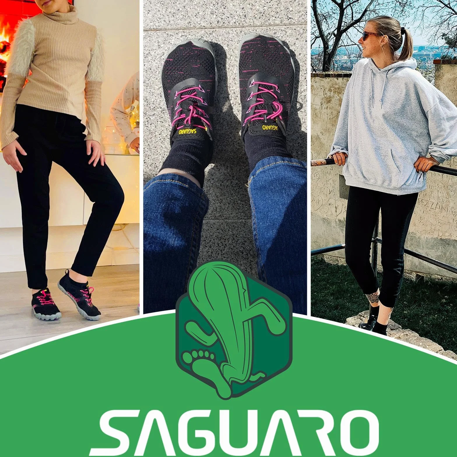 SAGUARO Unisex Barefoot Zapatillas de Trail Running Zapatilla Minimalista Cómodas Ligeras Zapatos Descalzos