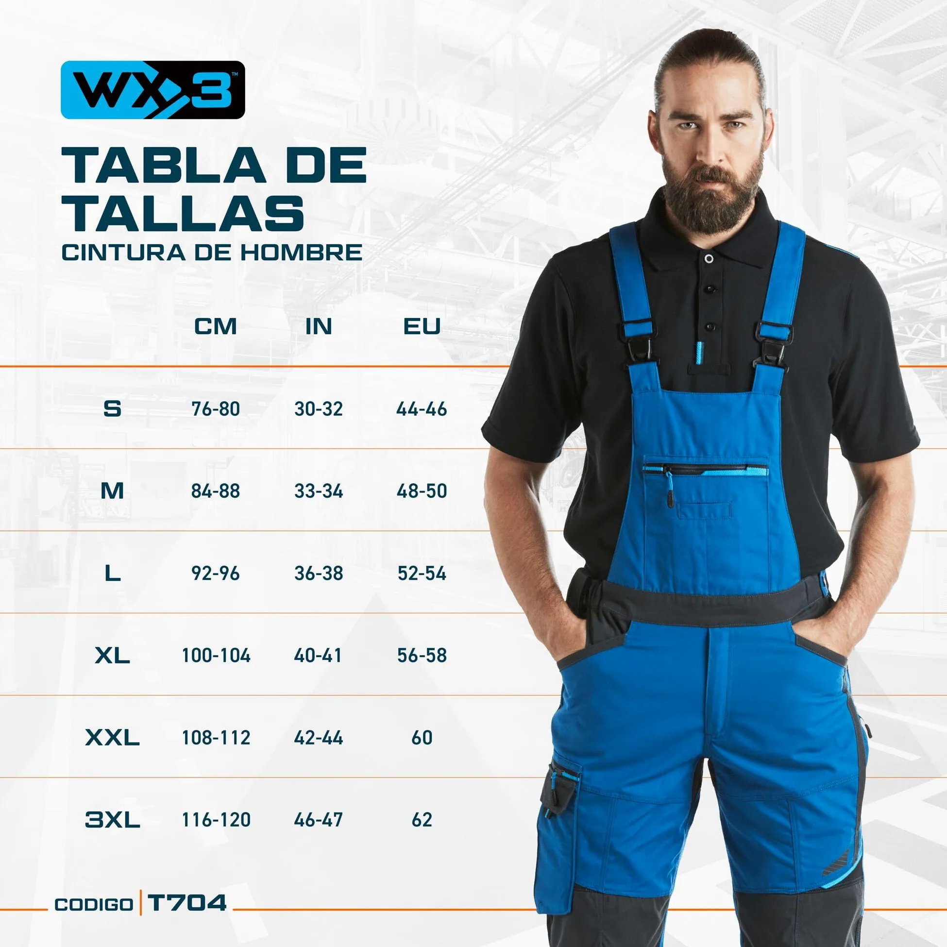 Portwest Peto de Trabajo de Triple Costura WX3 de Puntos Reforzados, polialgodón