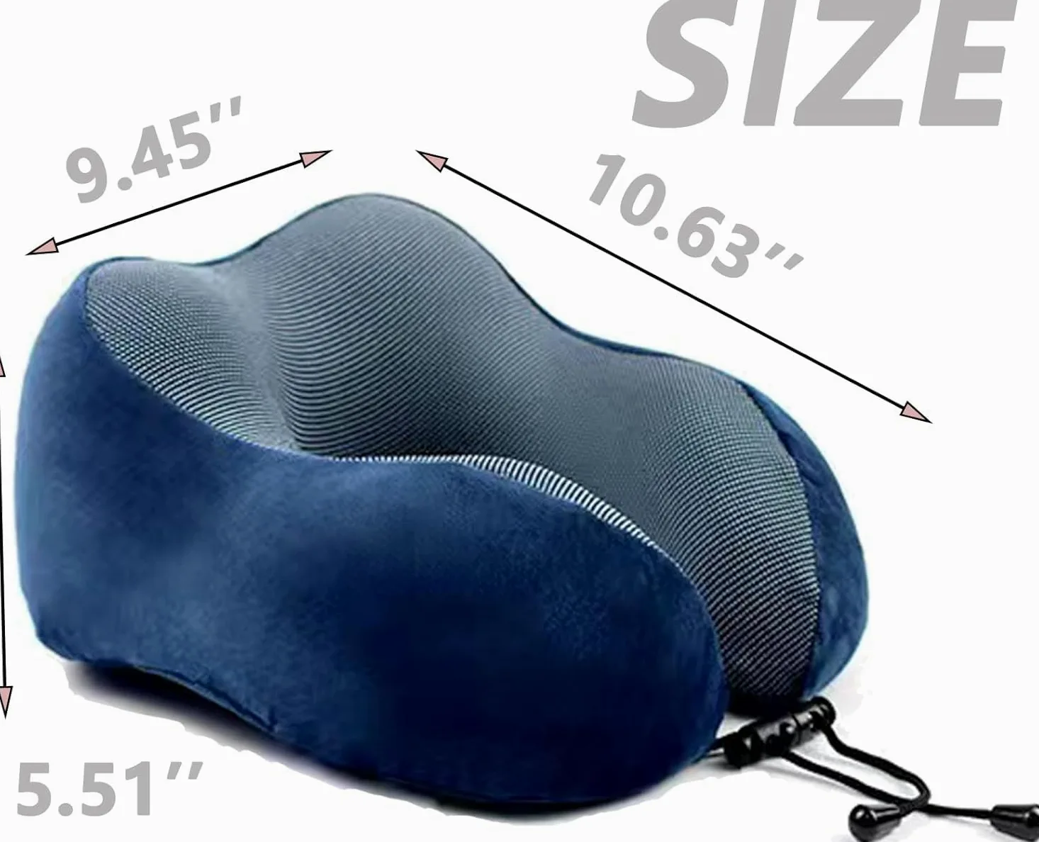 Almohada de Viaje Cojin de Viaje Almohada De Viaje De Espuma Viscoelástica, Almohada De Viaje De Algodón Para El Cuello Con Bolsa De Almacenamiento Para Aviones Almohada Viaje Almohada Cuello(Blue)