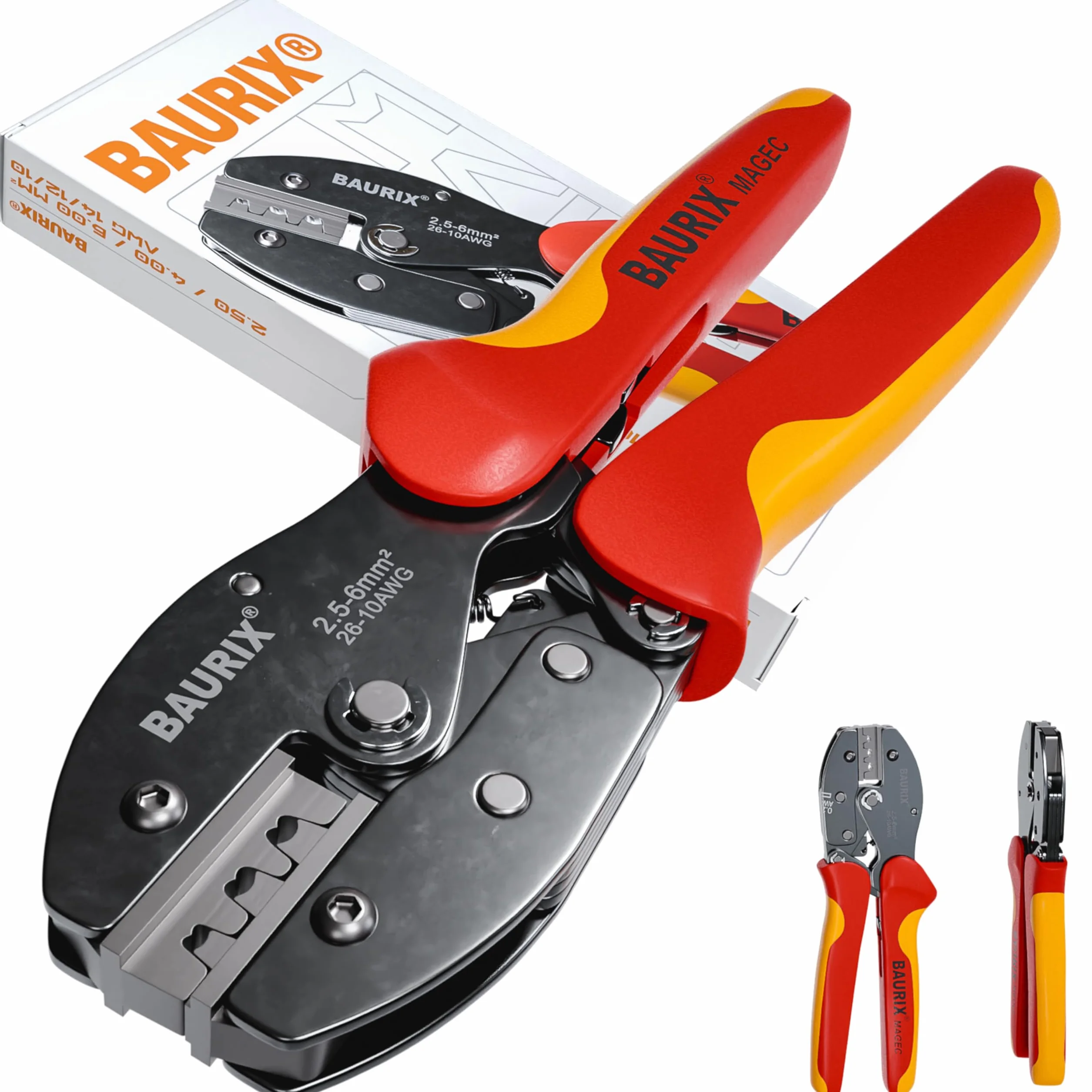 BAURIX Tenaza Crimpadora MC4 2,5-6mm² para Cables PV Conectores Solares