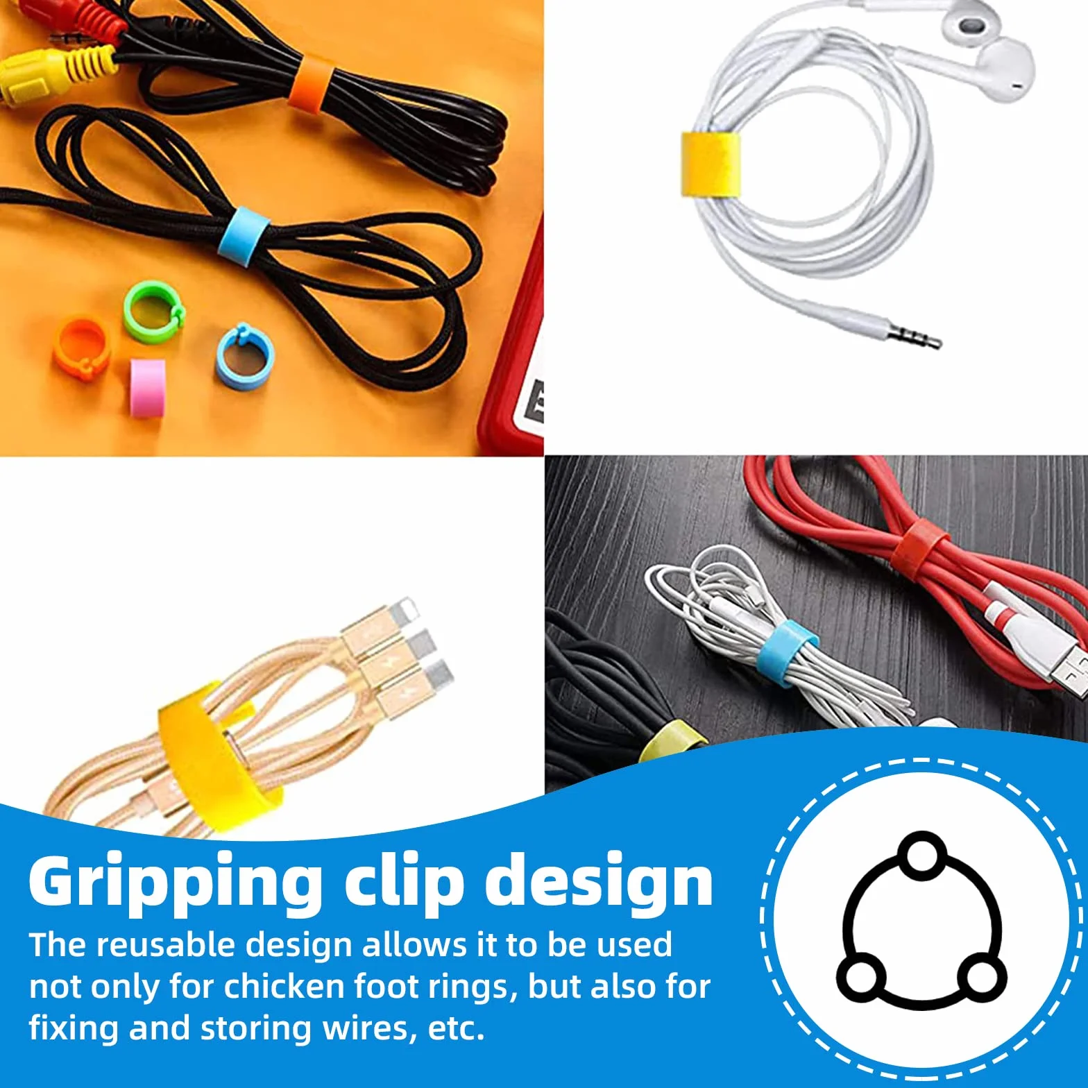 48 Piezas Anillos para Patas de Pollo Multicolor Identificación Clips Numerados para Aves de Corral (20mm)