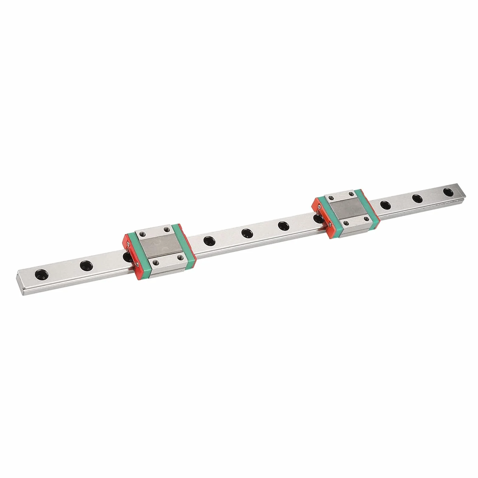 Riel De Guía Lineal En Miniatura MGN12 300mm 12mm Ancho 2 Bloques Deslizantes MGN12B Contacto 4 Puntos