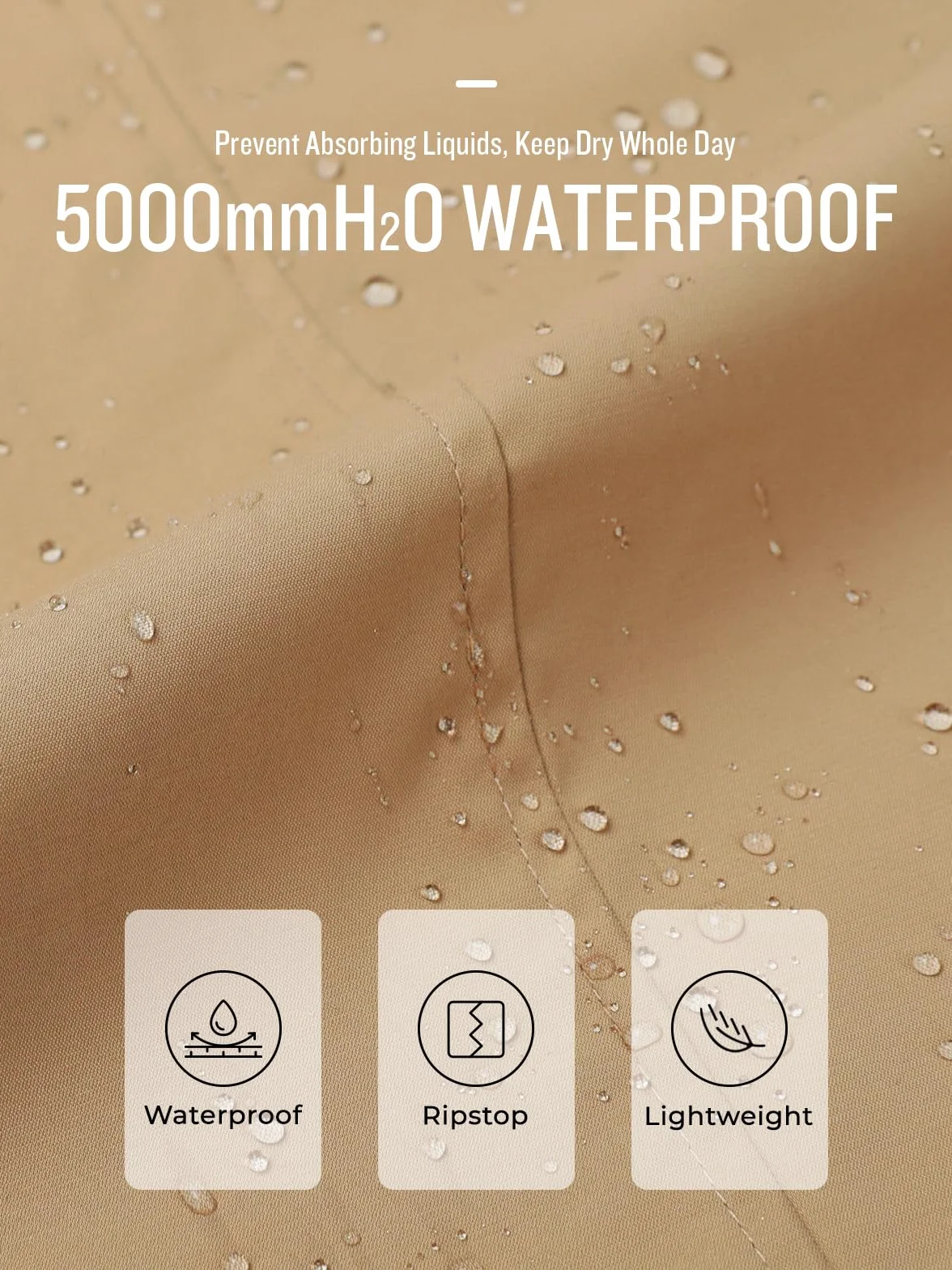 SaphiRose PONCHO Chaqueta de Lluvia Largo para Mujer Encapuchado Chubasquero Impermeable Al Aire Libre
