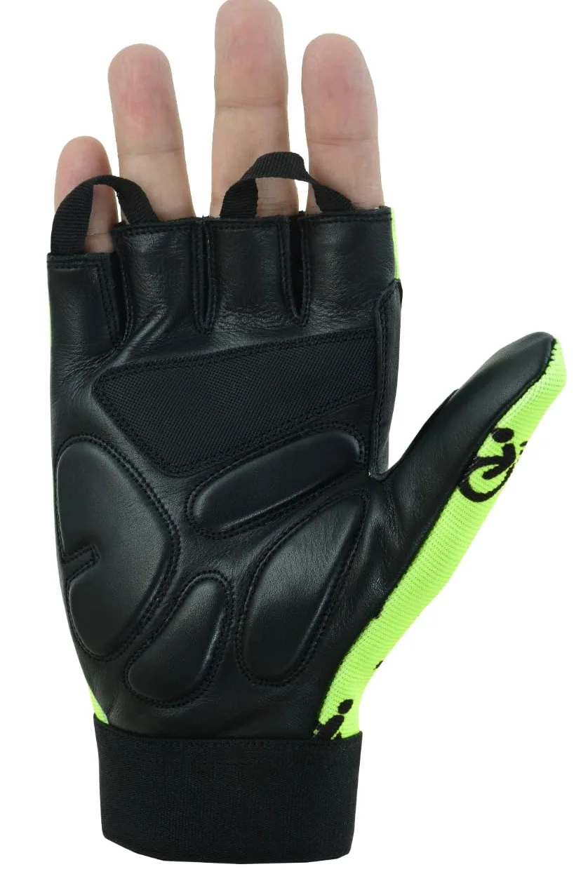 NVT Guantes para silla de ruedas 2023, entrenamiento para hombre, palma de piel auténtica, acolchados, transpirables, sin dedos, con agarre antideslizante, guantes de ciclismo ligeros.