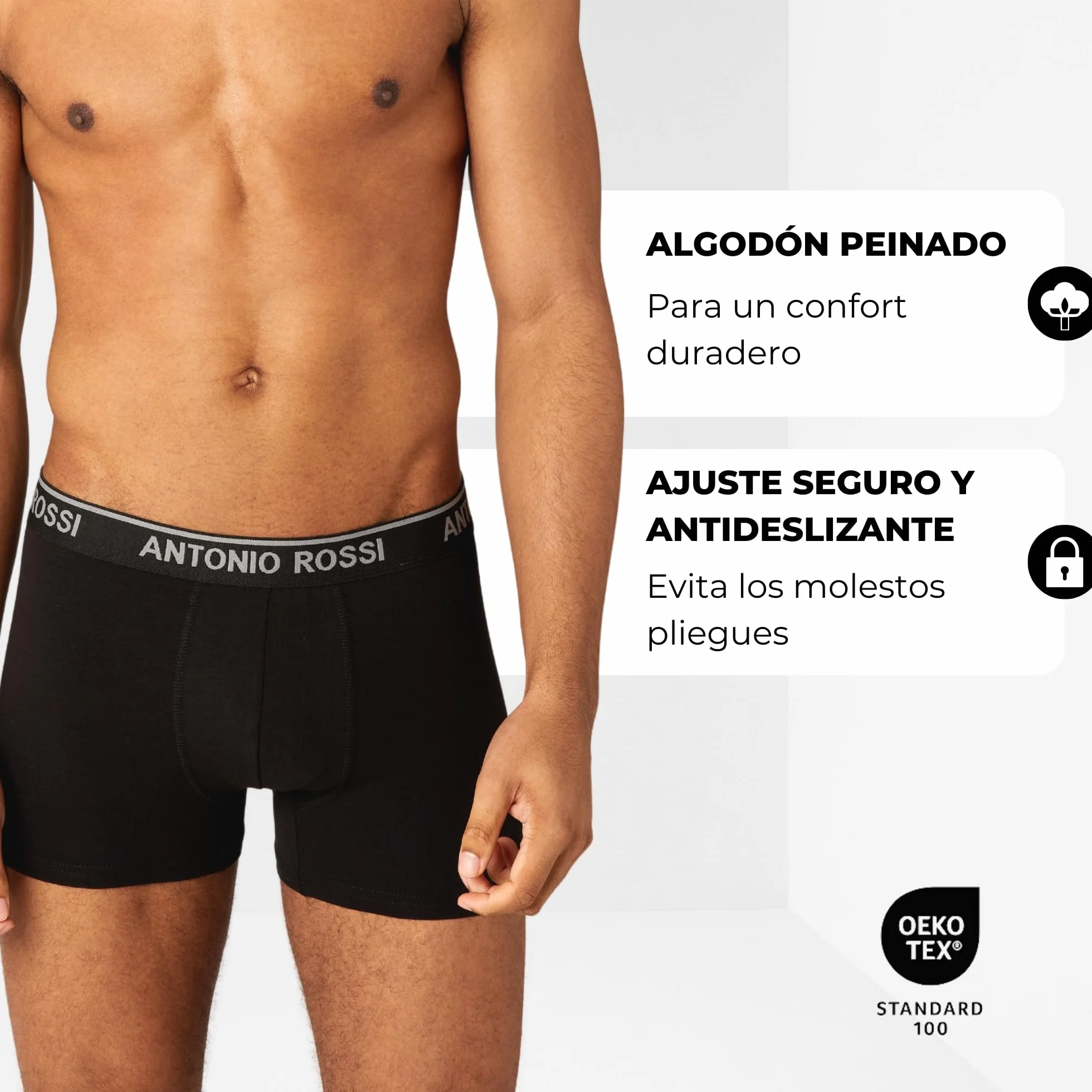 Antonio Rossi Boxers Ajustados para Hombre Paquete de 12 - Calzoncillos Tipo bóxer con Cintura elástica
