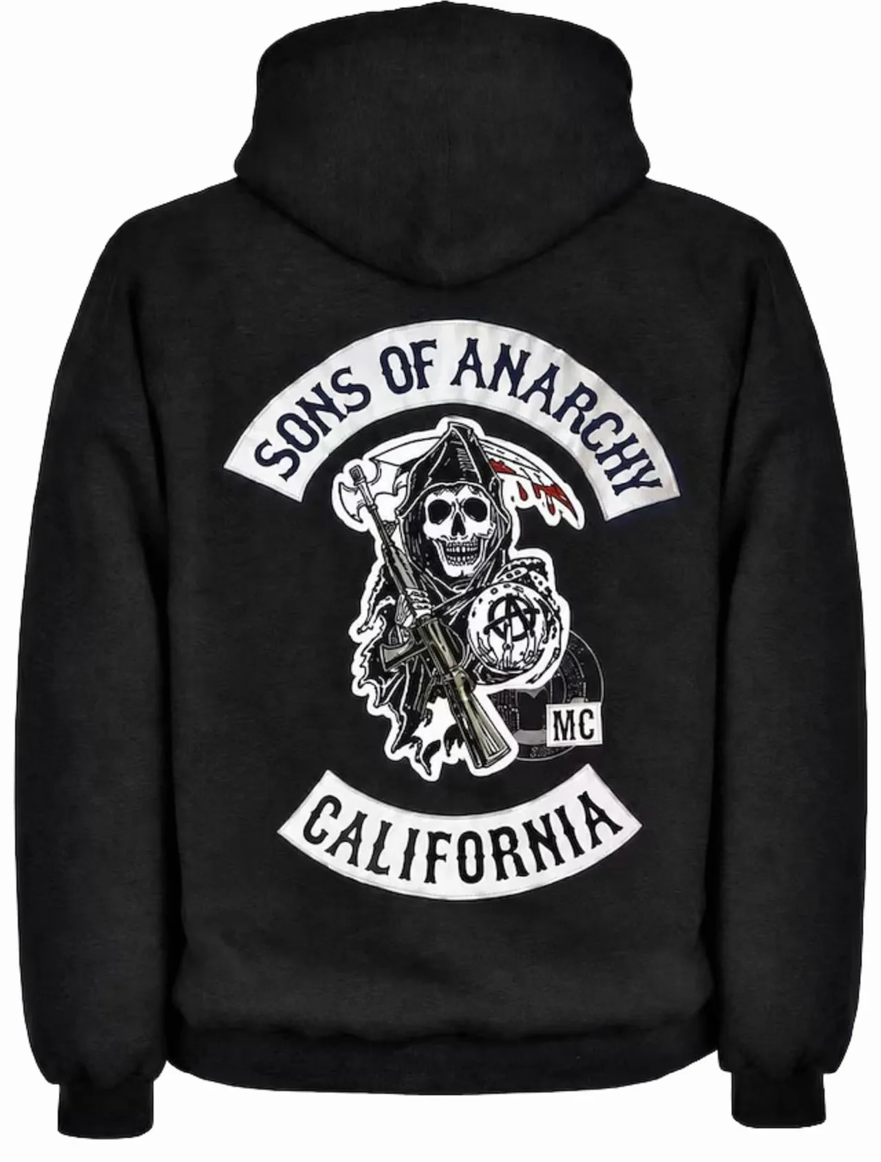 Chaleco de piel sintética para hombre inspirado en el icónico hijo de SOA, chaqueta y sudadera con capucha de forro polar, estilo California Club
