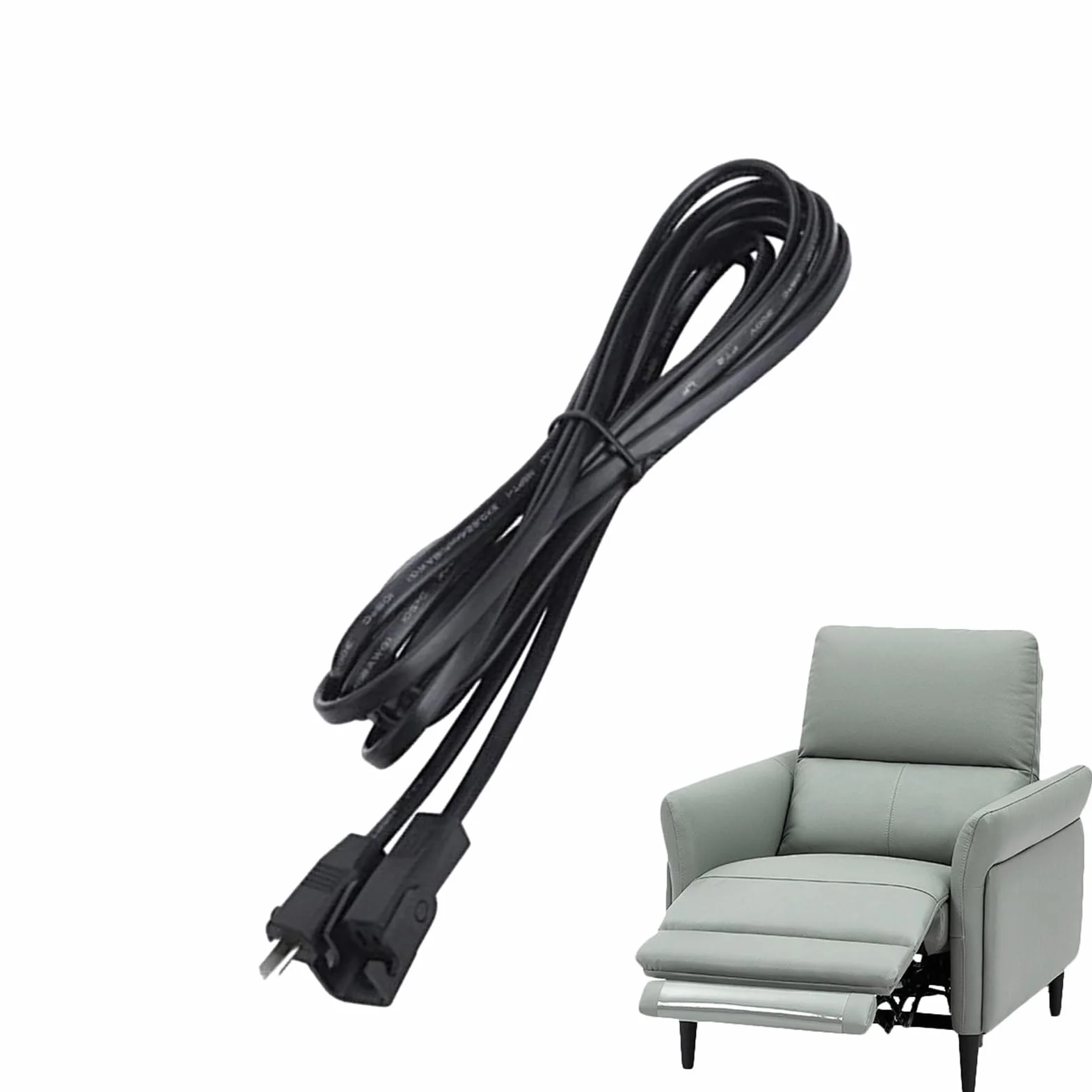 Cable de alimentación reclinable 6.5 pies para silla de elevación eléctrica, conector de control