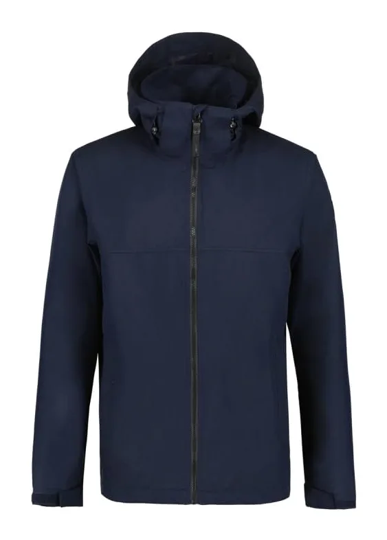Icepeak AALEN - Chubasquero para hombre, 100% poliéster, capucha extraíble, impermeable, senderismo y exterior