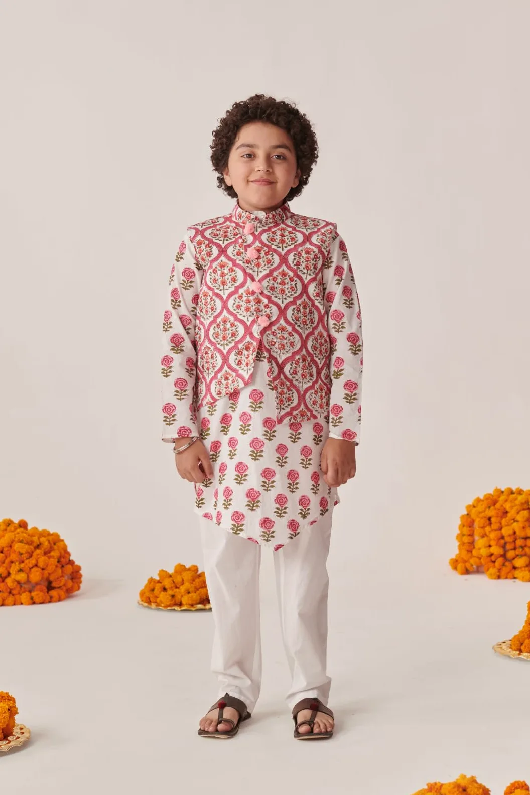 PS Peaches Niños 1 Kurta, 1 Payjama, 1 chaqueta
