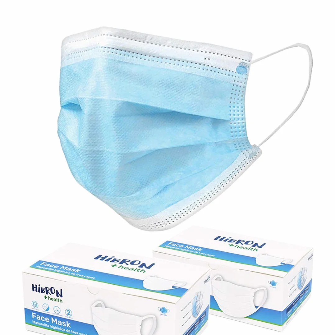 HIBRON Mascarillas Desechables Homologadas CWA 17553:2020 BFE >99% EN14683:2019