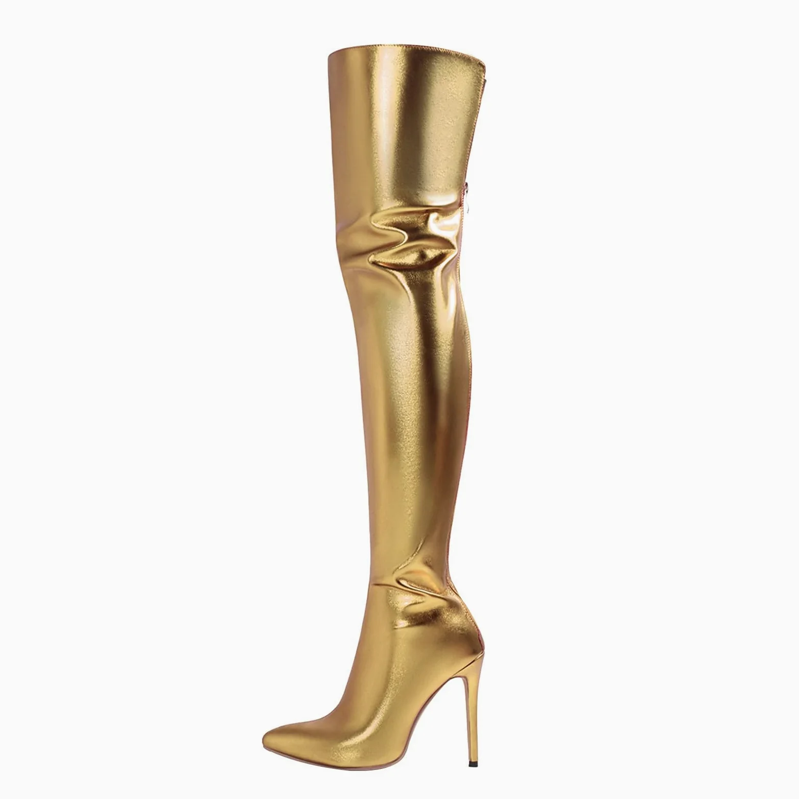 Botas de mujer con puntera ancha, botas altas hasta la rodilla para mujer, cómodas, ligeras, botas altas con tacón a prueba de viento, botas de montar para mujer antideslizantes para otoño e