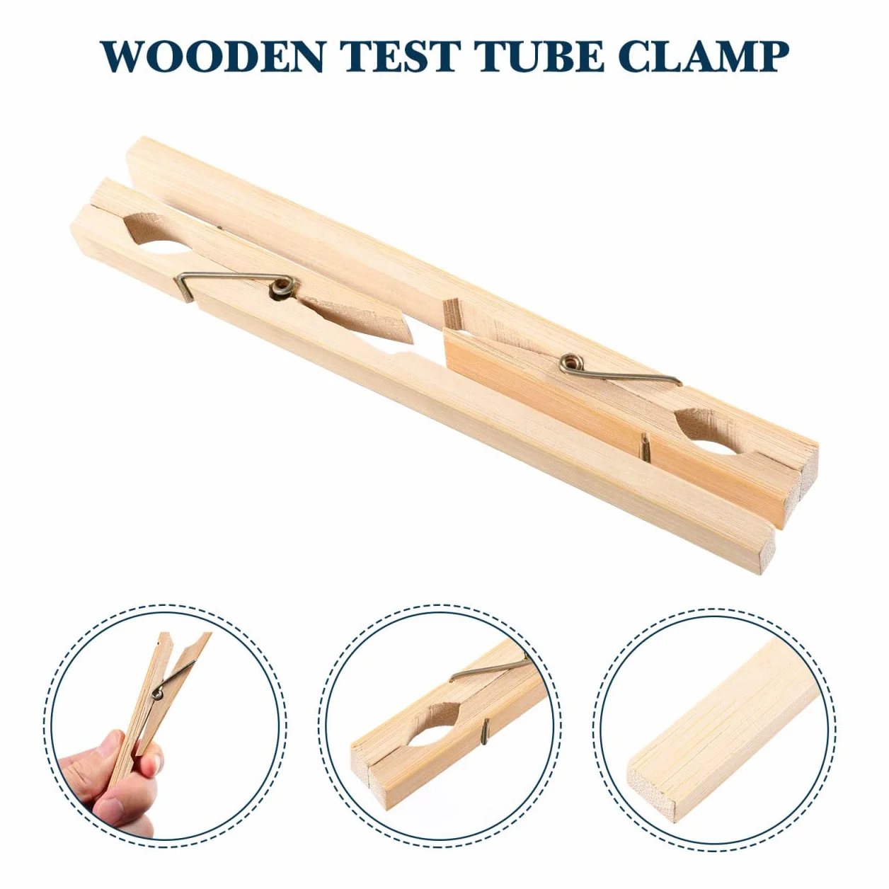 ULTECHNOVO 10piezas Pinza de Madera para Tubos de Ensayo Abrazadera de Laboratorio