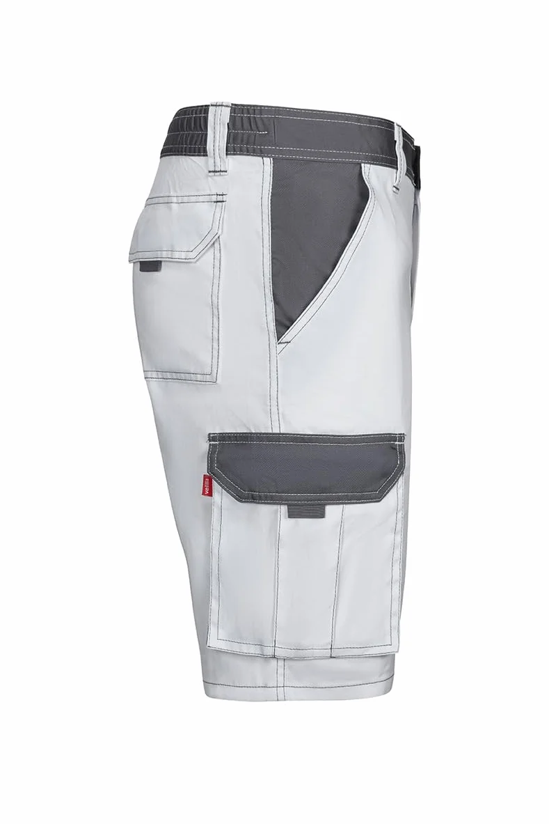 Velilla - 103021B; Bermuda bicolor multibolsillos; color blanco y gris; talla 48