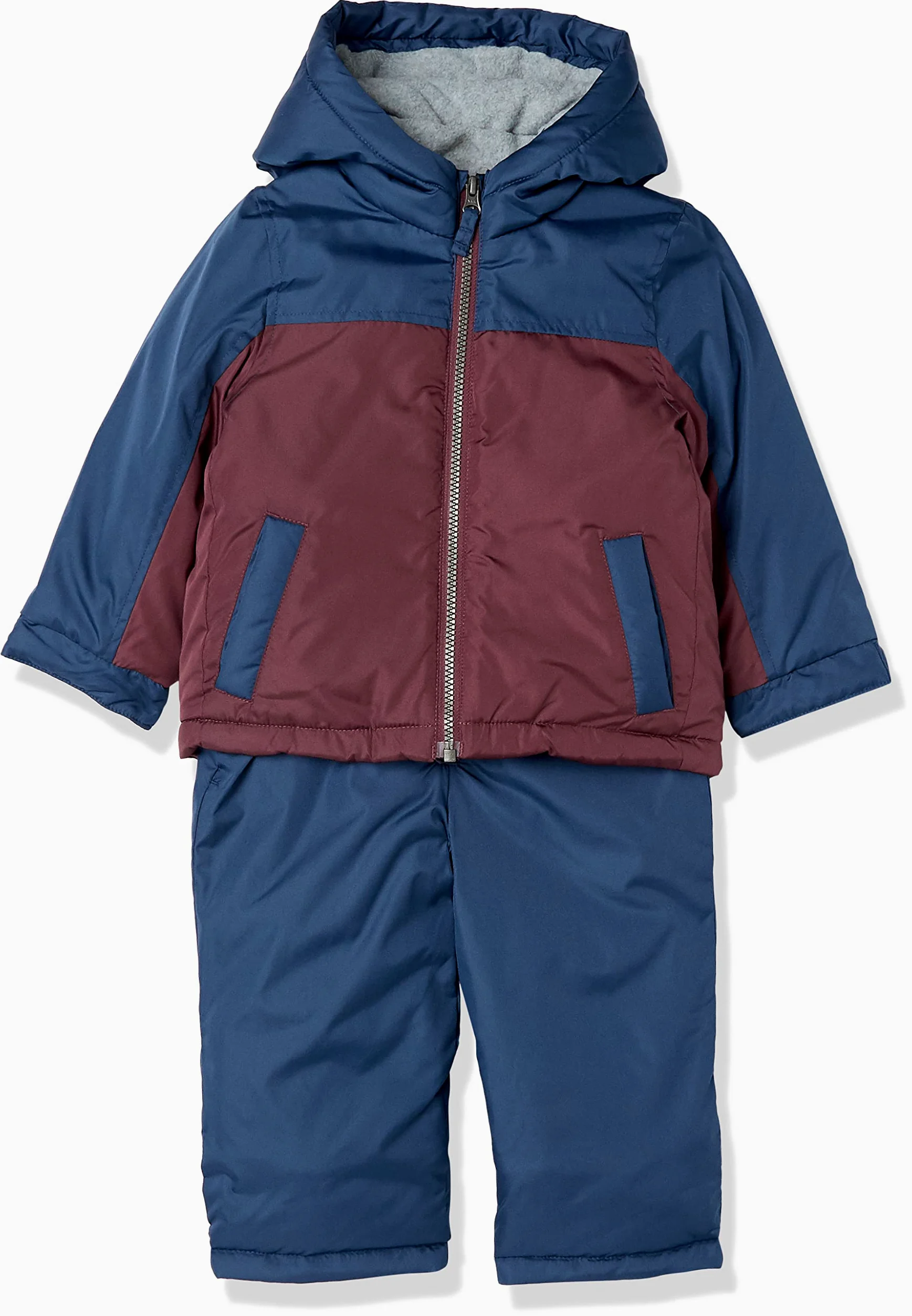 Simple Joys by Carter's Conjunto de traje de nieve resistente al agua con capucha para bebé, ropa de abrigo pesada