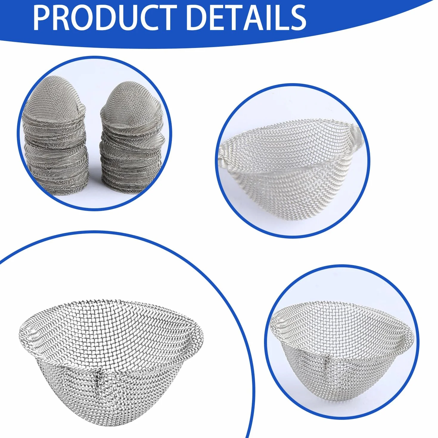 Filtros de malla de acero inoxidable 19 mm reutilizables para vaporizadores y tuberías de agua