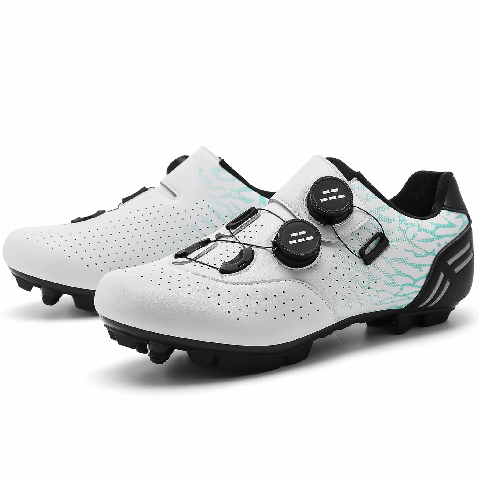 SDEQA Zapatilla de MTB Hombre, Zapatos Bicicleta de Montaña Compatible con SPD Pedales de 2 Tornillos con Calas Zapatilla de Ciclismo Unisex Adulto