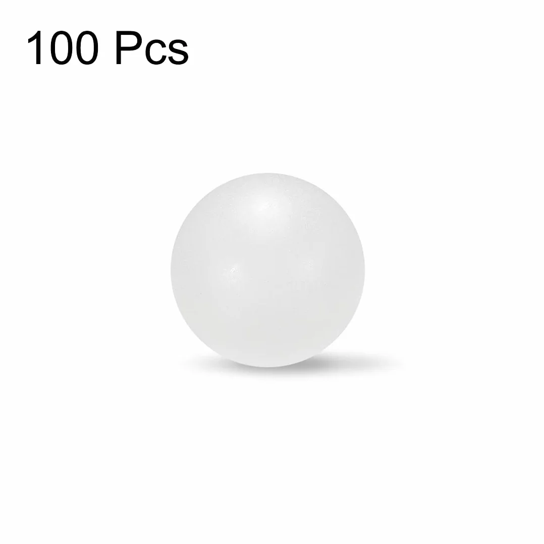 sourcing map Bolas de plástico sólido PP 10mm Rodamiento de bolas de precisión 100 unidades