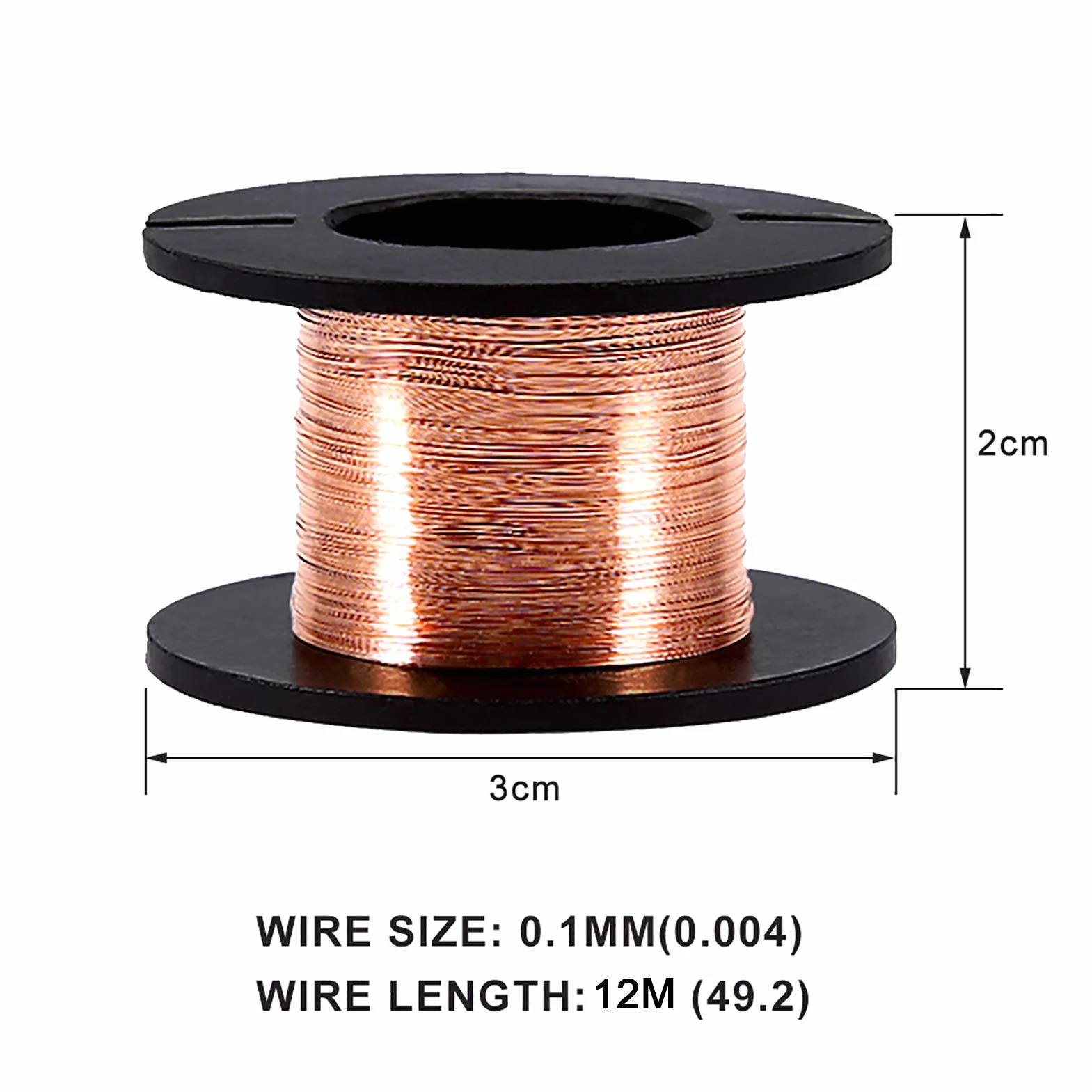 Alambre de cobre esmaltado 0,1 mm 12 m para placa base