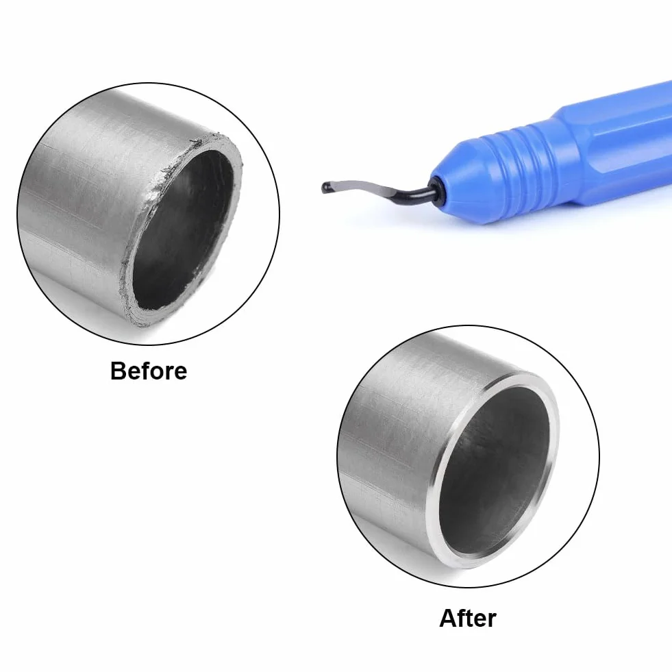Flintronic Desbarbador Metal 10 pcs Herramienta Desbarbadora Cuchillas de Desbarbado 360° Giratorio Quita Rebabas para Acero Plástico Aluminio Cobre Impresora 3D