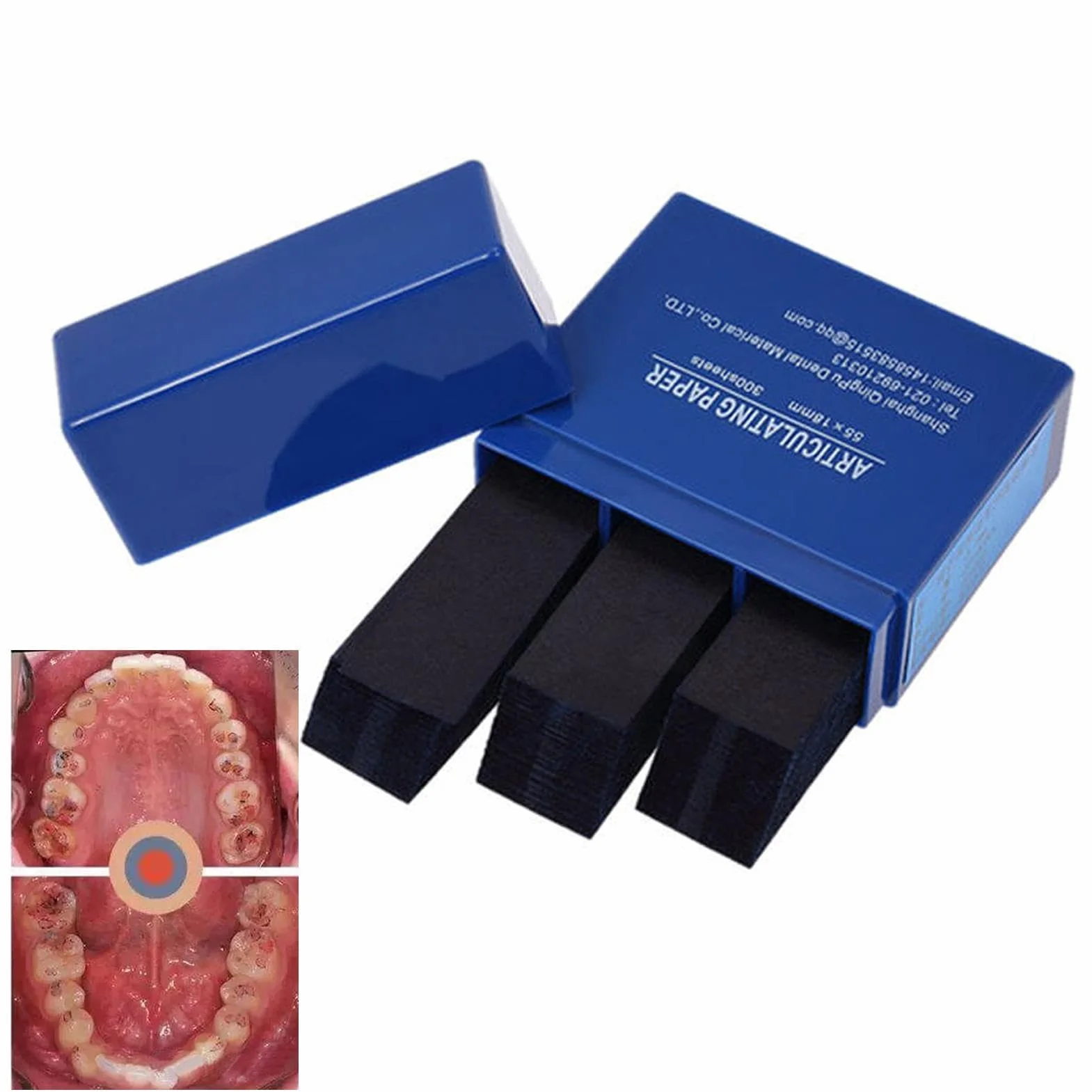 Papel articulado para dientes 300 hojas alta sensibilidad ajuste oclusal