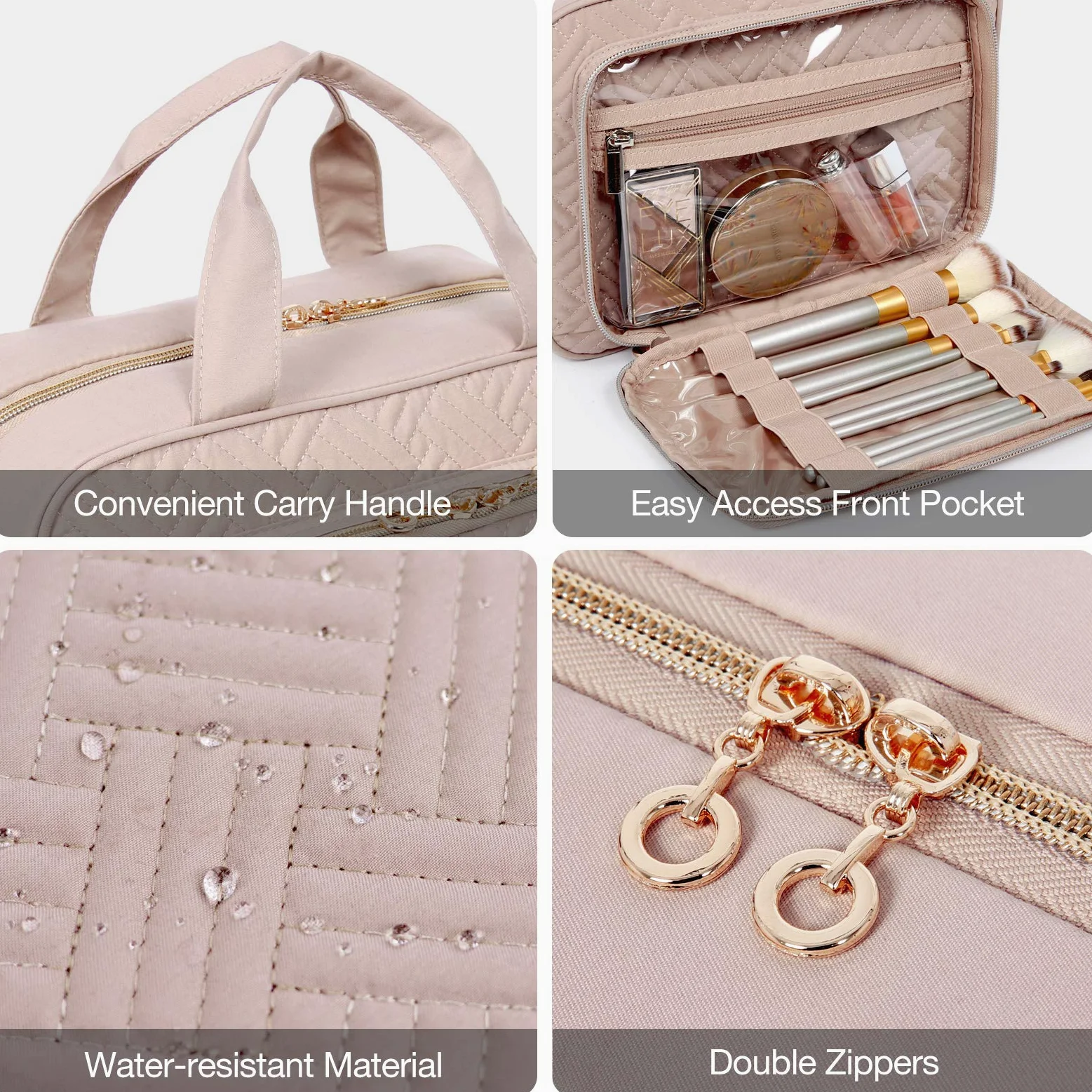 Neceser Maquillaje Bolsa de cosméticos for mujer, bolsa organizadora de maquillaje, bolsa de viaje grande, bolsa de baño impermeable, bolsa de maquillaje for mujer Bolsa Maquillaje(Regular style grey,