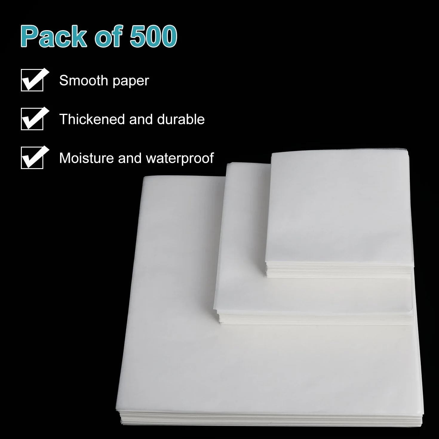 stonyLab Papel de Pesaje 75x75 mm sin Nitrógeno 500 Hojas para Balanza Analítica Laboratorio