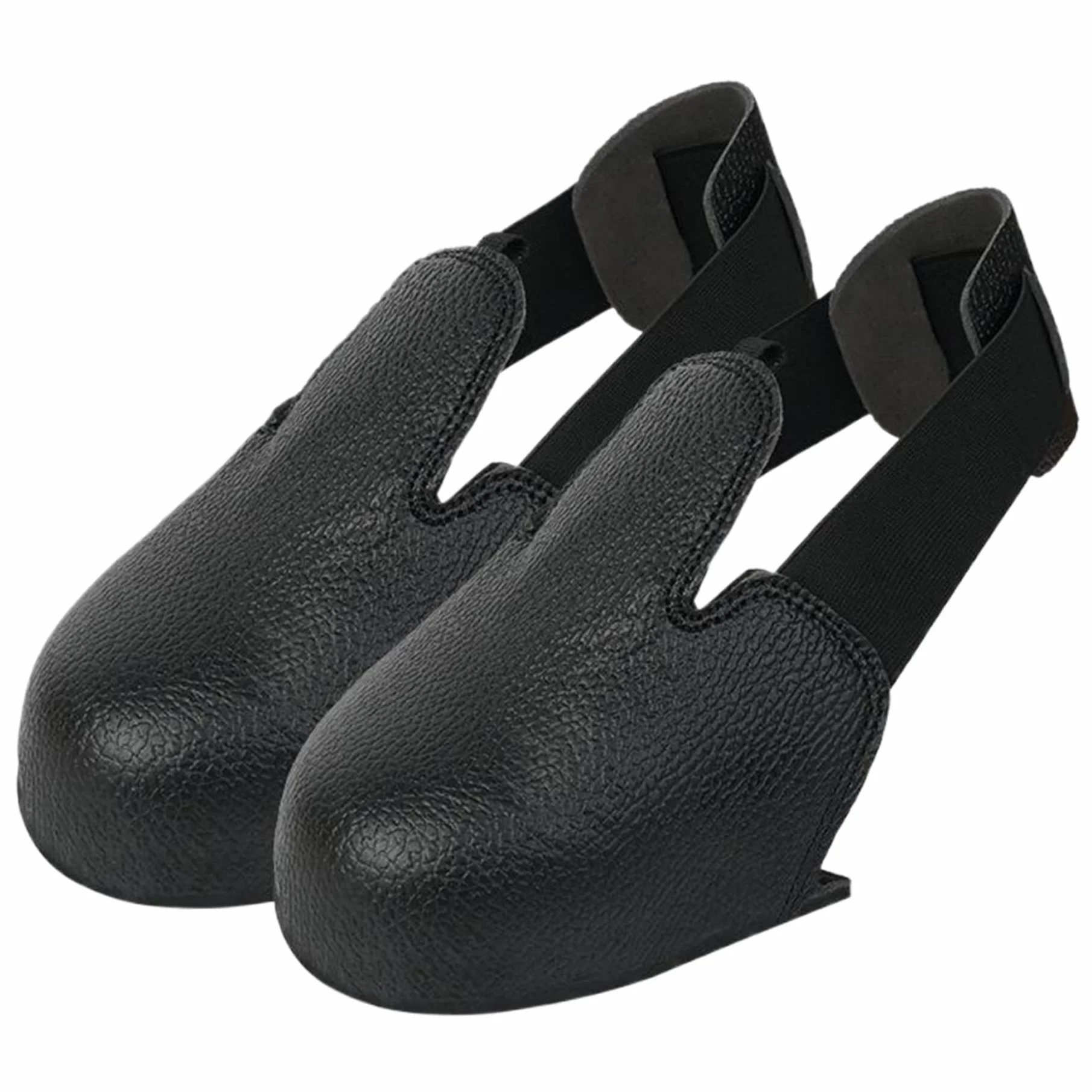 1 par de inserciones de punta de acero para zapatos, anti-smash superpone insertos de los dedos de acero con correa elástica para y metatarsal, cubiertas de zapatos de seguridad para botas de segurid